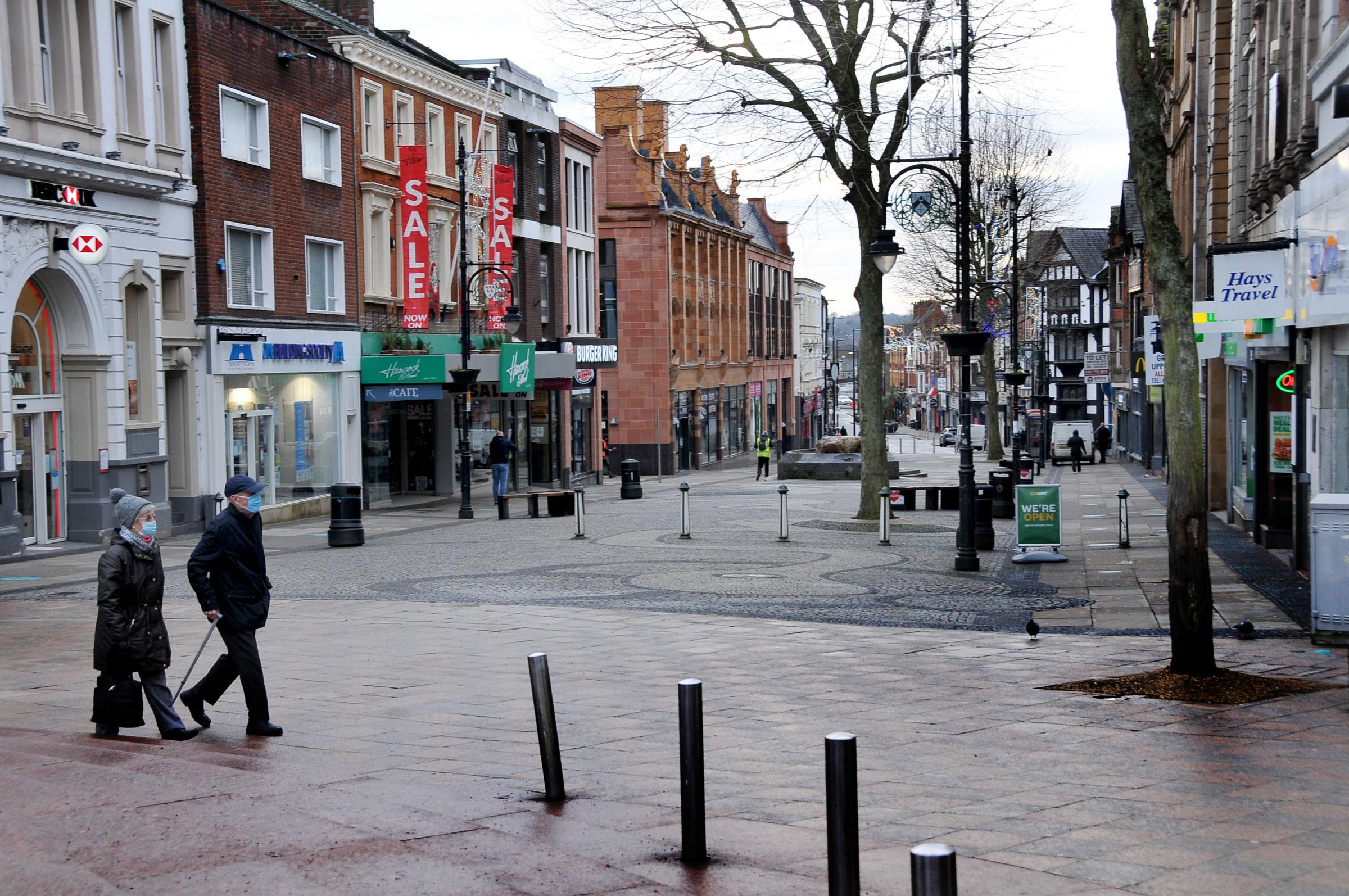 Town centre footfall virtually vanished overnight as residents were told to stay at home to protect the NHS and save lives