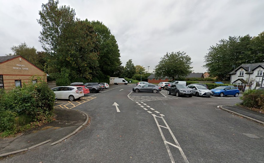 The first vehicle was targeted near Padgate Medical Centre in Station Road South (Image: Google Maps)