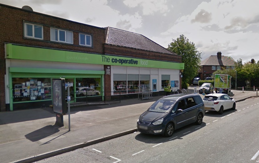 A vehicle was also targeted near the Co-op store in Knutsford Road, Grappenhall (Image: Google Maps)