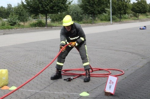 One hundred firefighters across the world took part