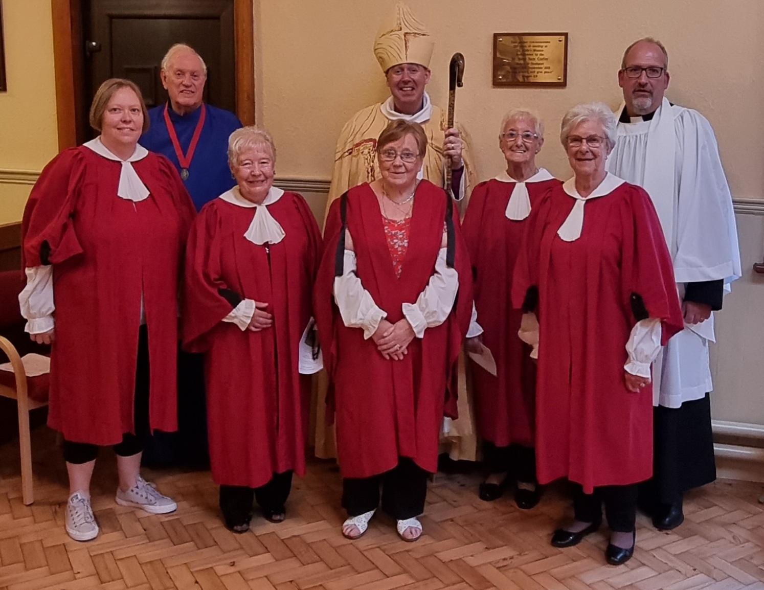 The Bishop with Rev Robert Icke and St Hildas Choir