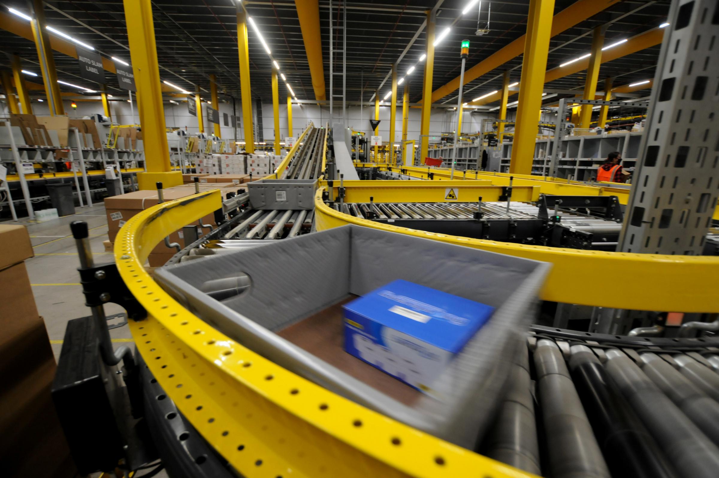 Around five miles of conveyors take items to various departments around the centre