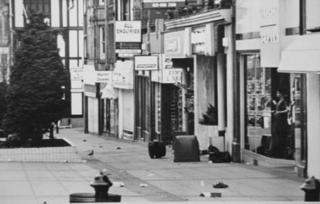 The scene at the Bridge Street bombing