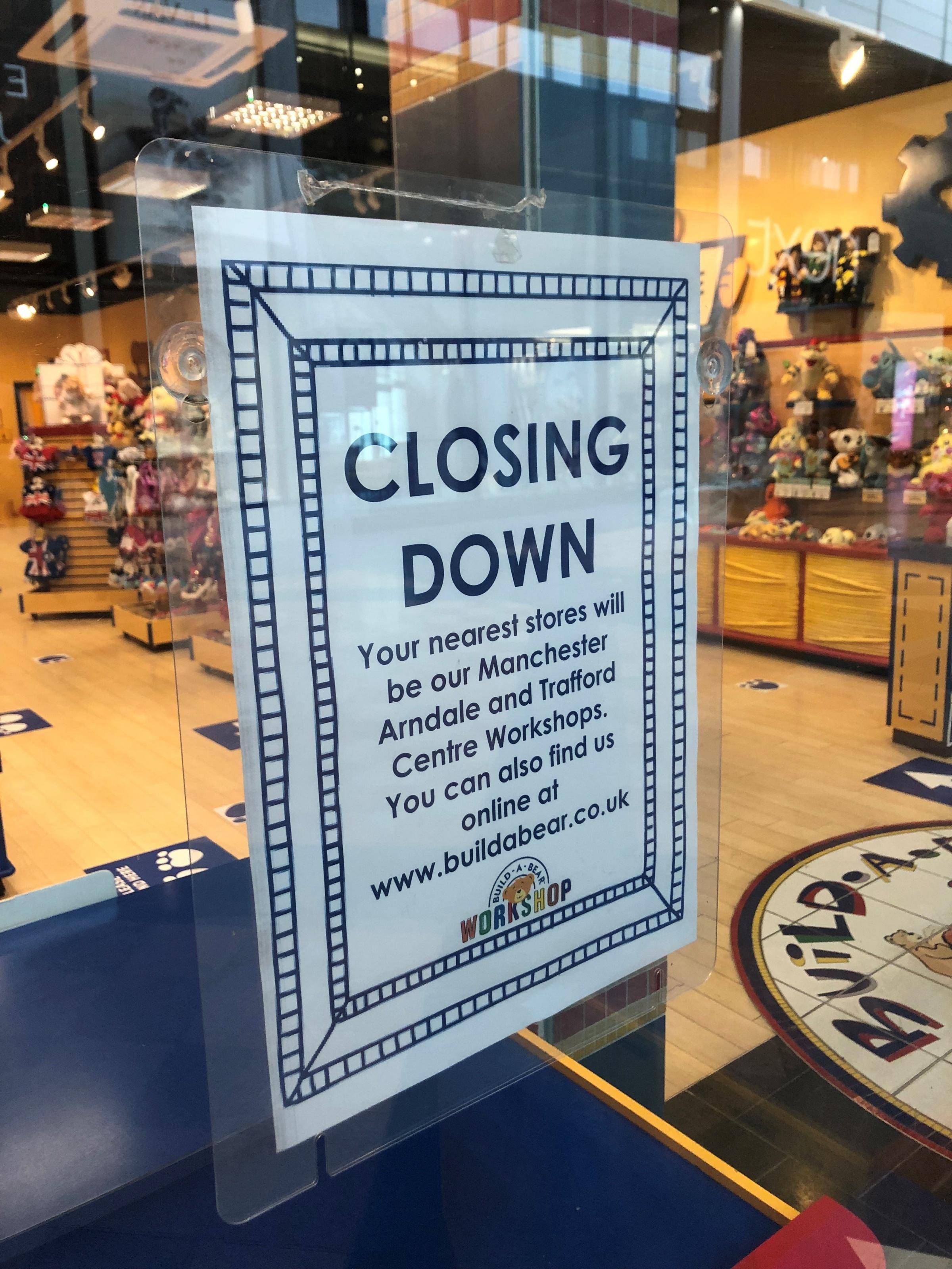 Build A Bear shop in Golden Square Warrington to close