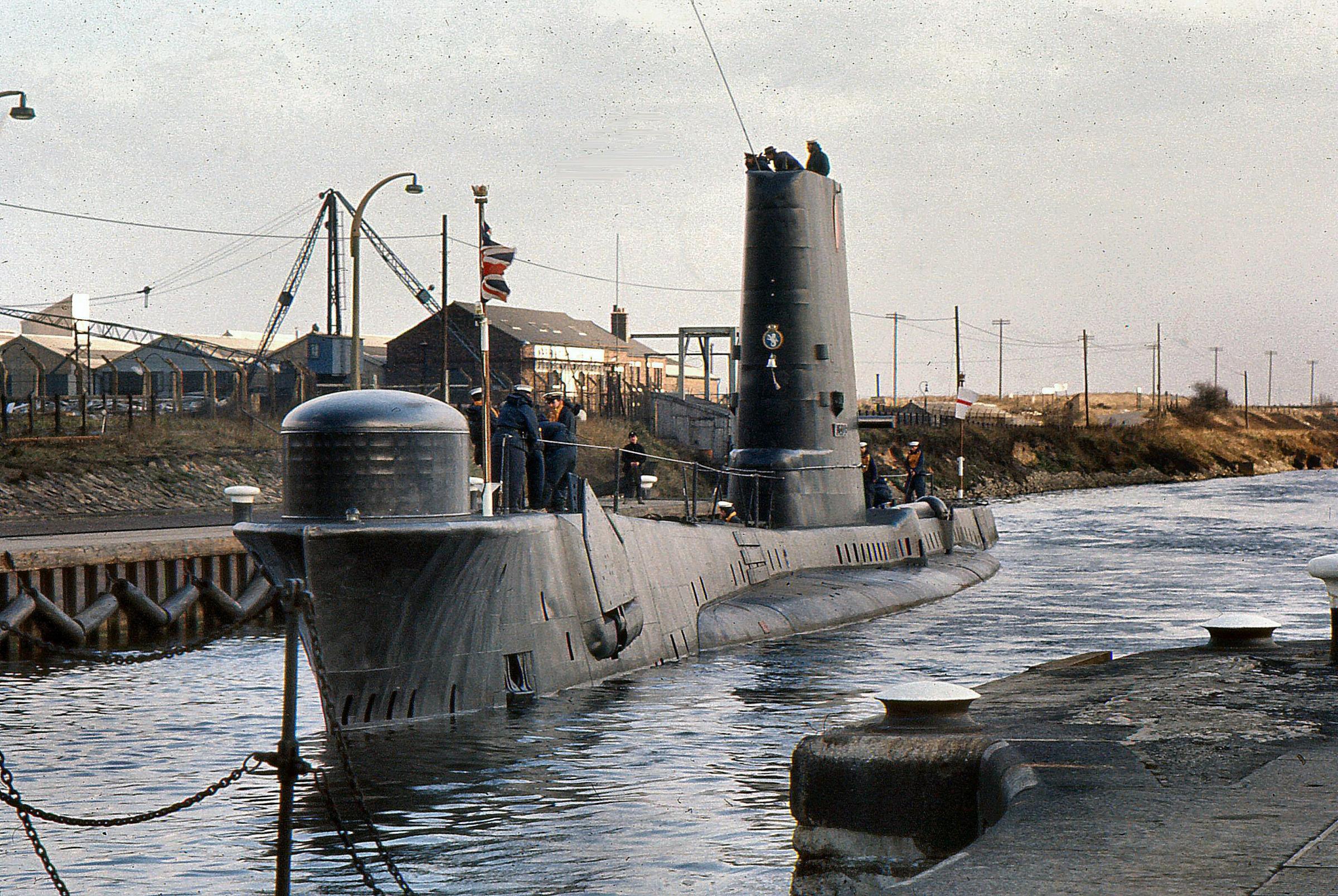 Submarines were spotted on the Manchester Ship Canal at Latchford Locks in the 1960s (Images: Eddie Whitham)