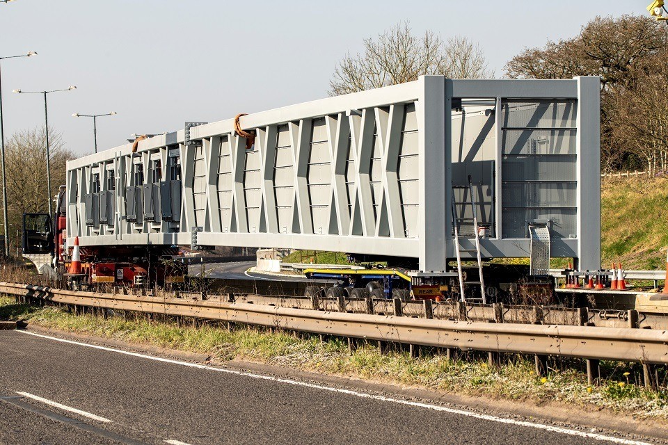 The motorway was closed while the work took place