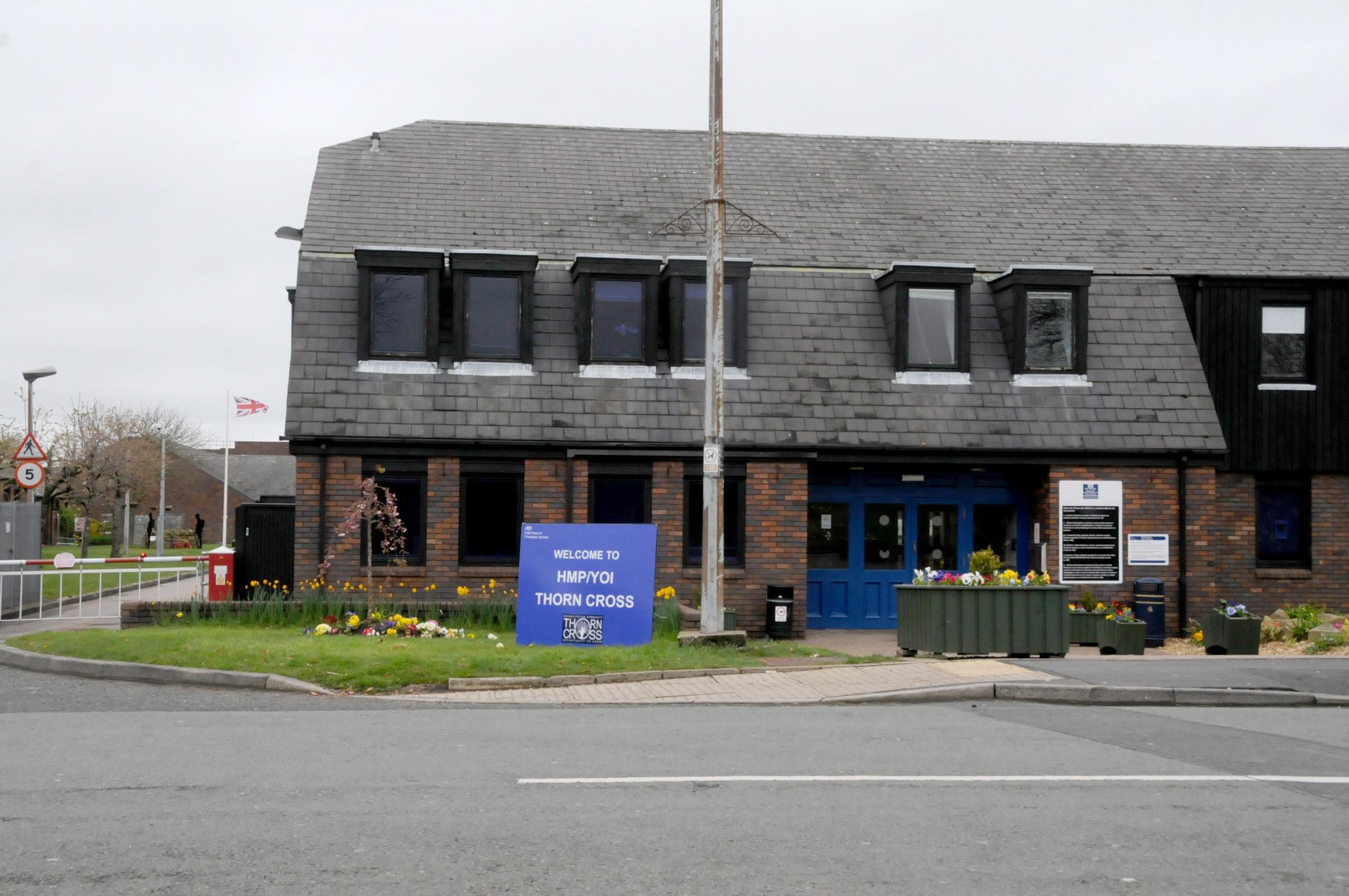 The offence occurred at HM Prison Thorn Cross in Appleton Thorn