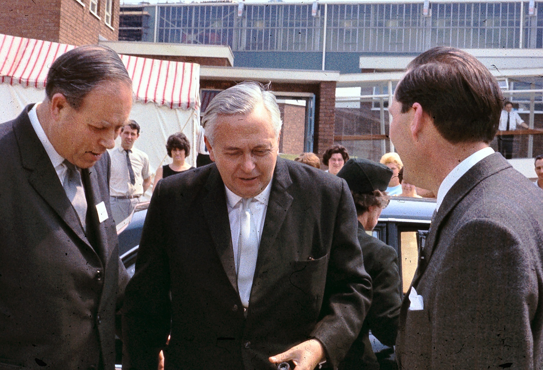 Then-Prime Minister Harold Wilson visits Daresbury Laboratory in 1967 (Image: Eddie Whitham)