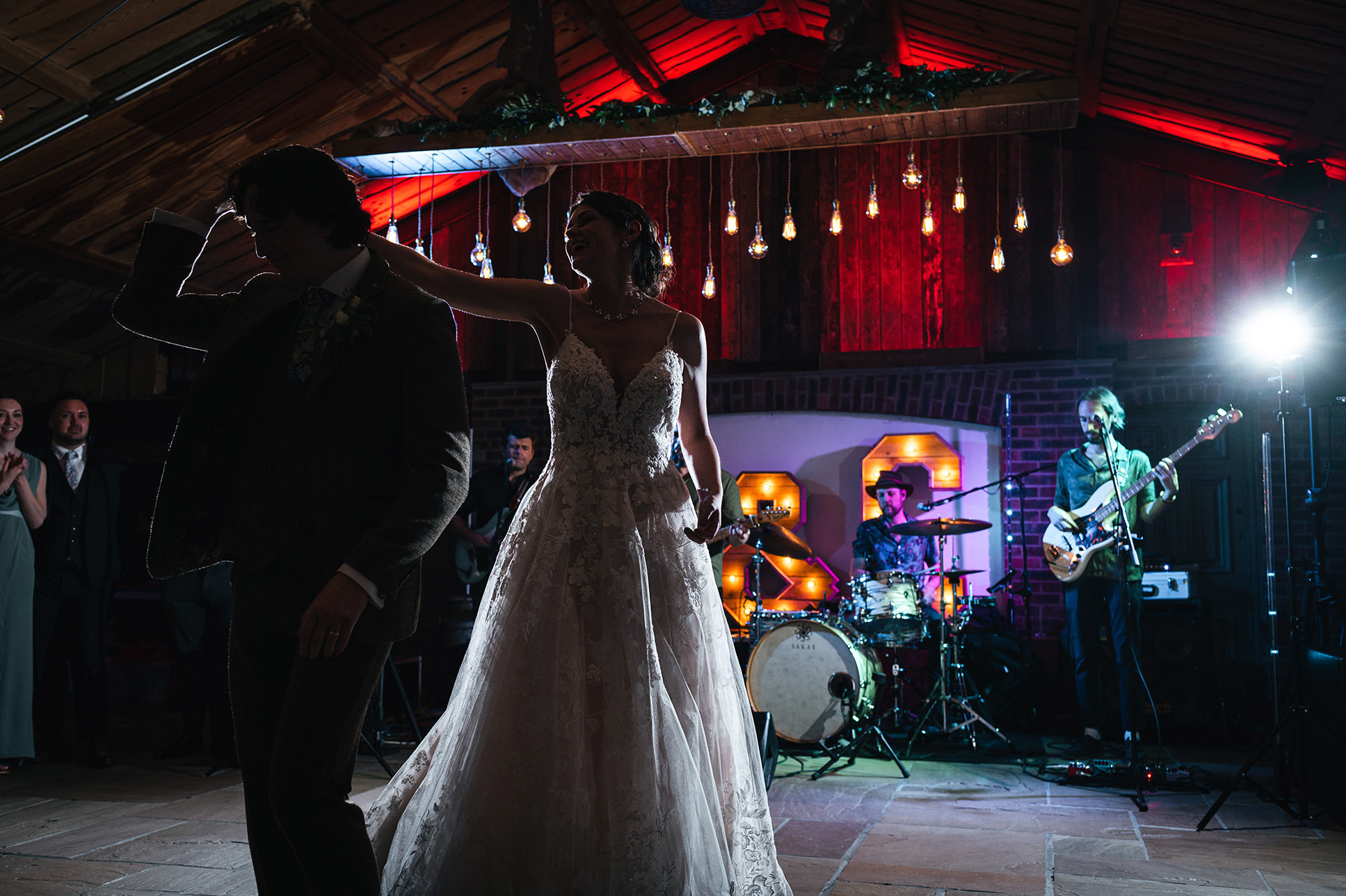 The happy couple dancing the night away