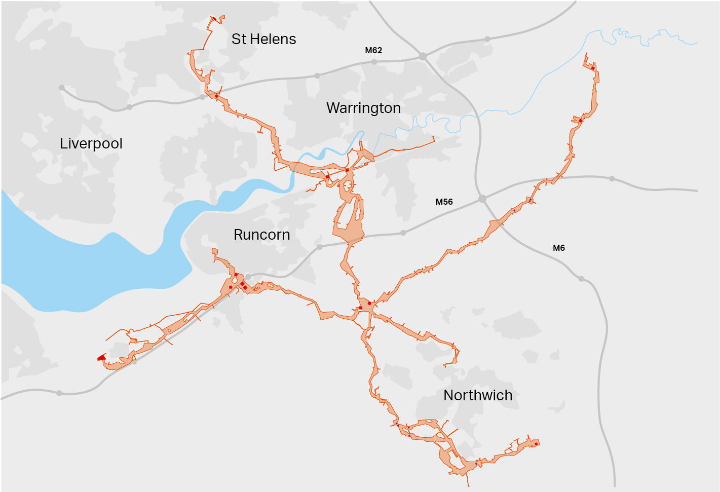 A map of the proposed underground pipeline