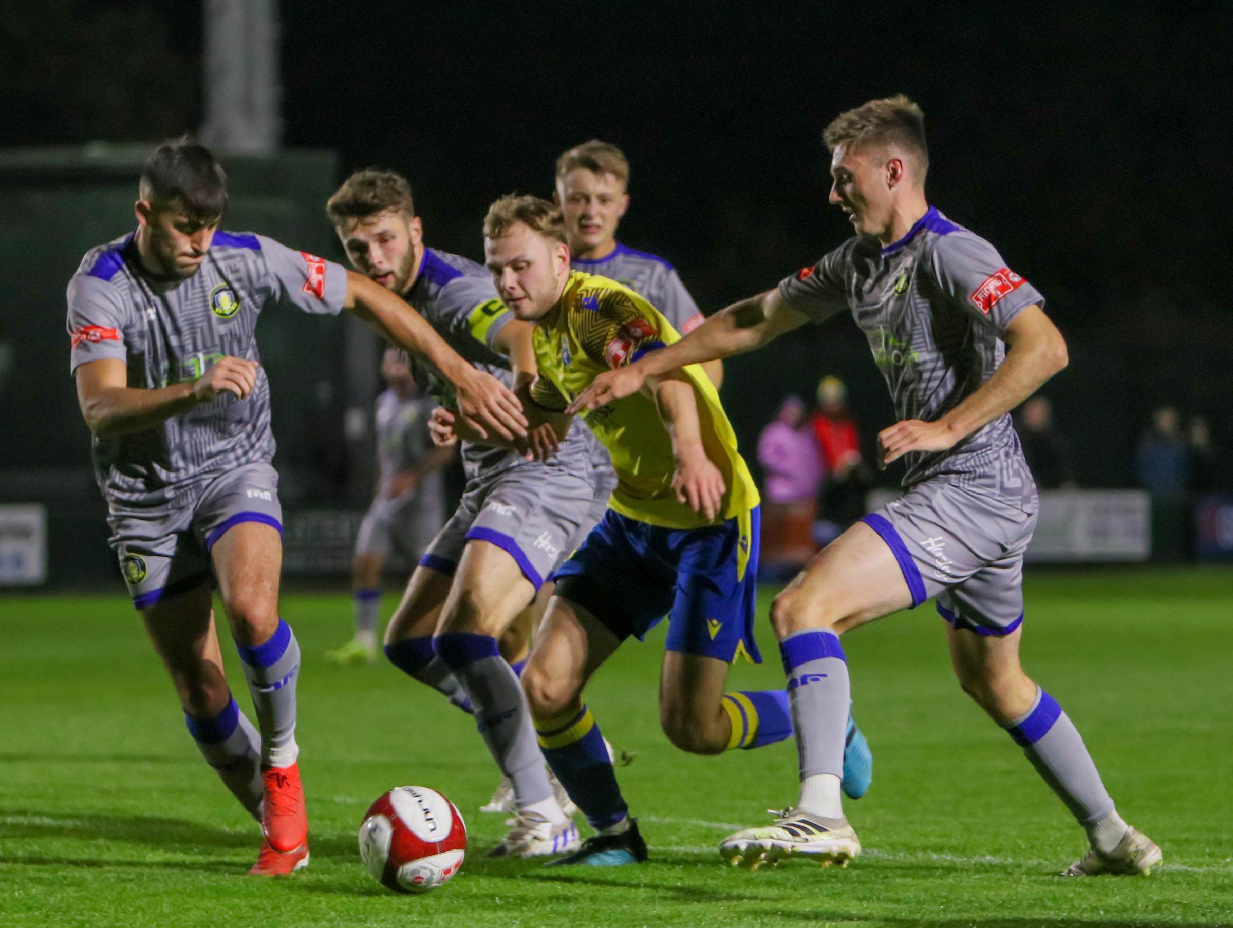 Tuesday’s 2-0 defeat to Gainsborough Trinity means Warrington Town now have a perfectly symmetrical league record. Picture: Lewis Tate