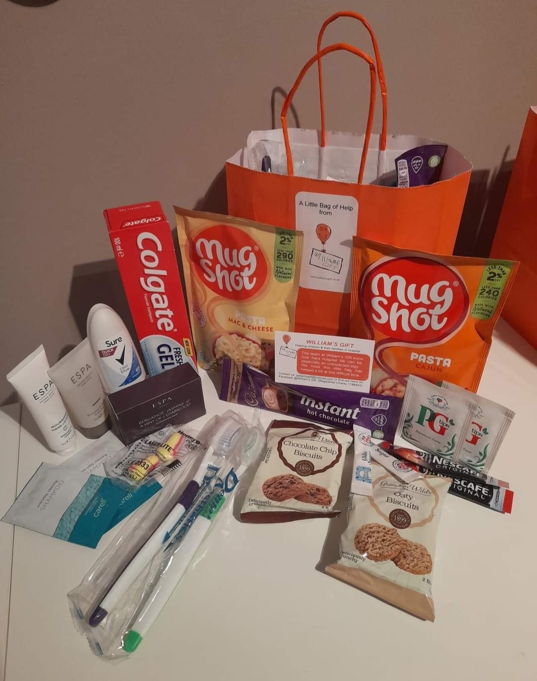 A little bag of help for parents who have a child in intensive care