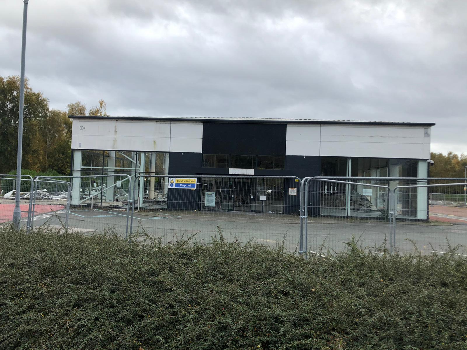 Work begins to demolish the former Arnold Clark car dealership