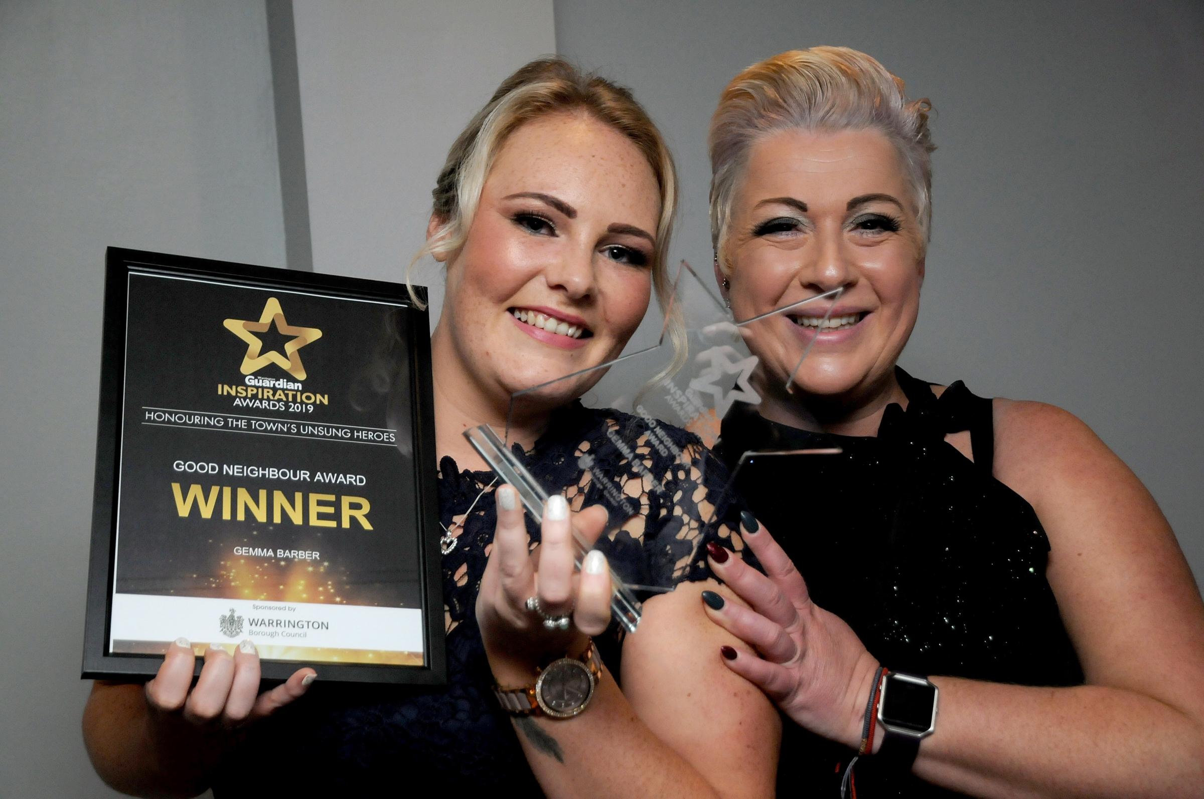 Gemma Barber was nominated in 2019 for the Good Neighbour Award by Sian Vickers