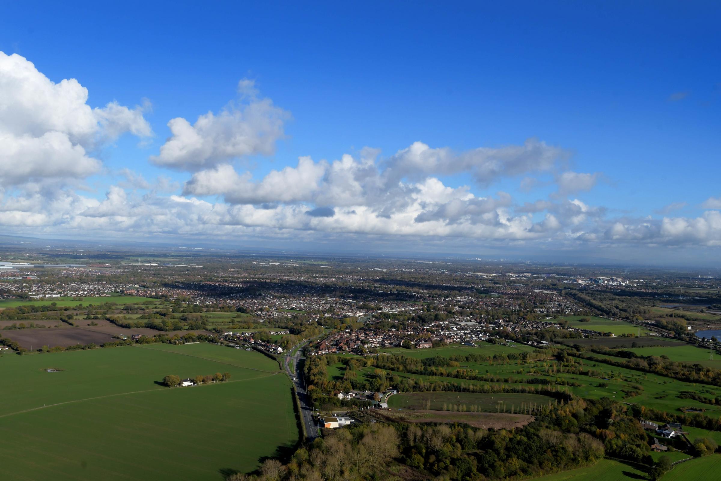 Photos from the top of Fiddlers Ferry show stunning views of Warrington. Pictures: Dave Gillespie