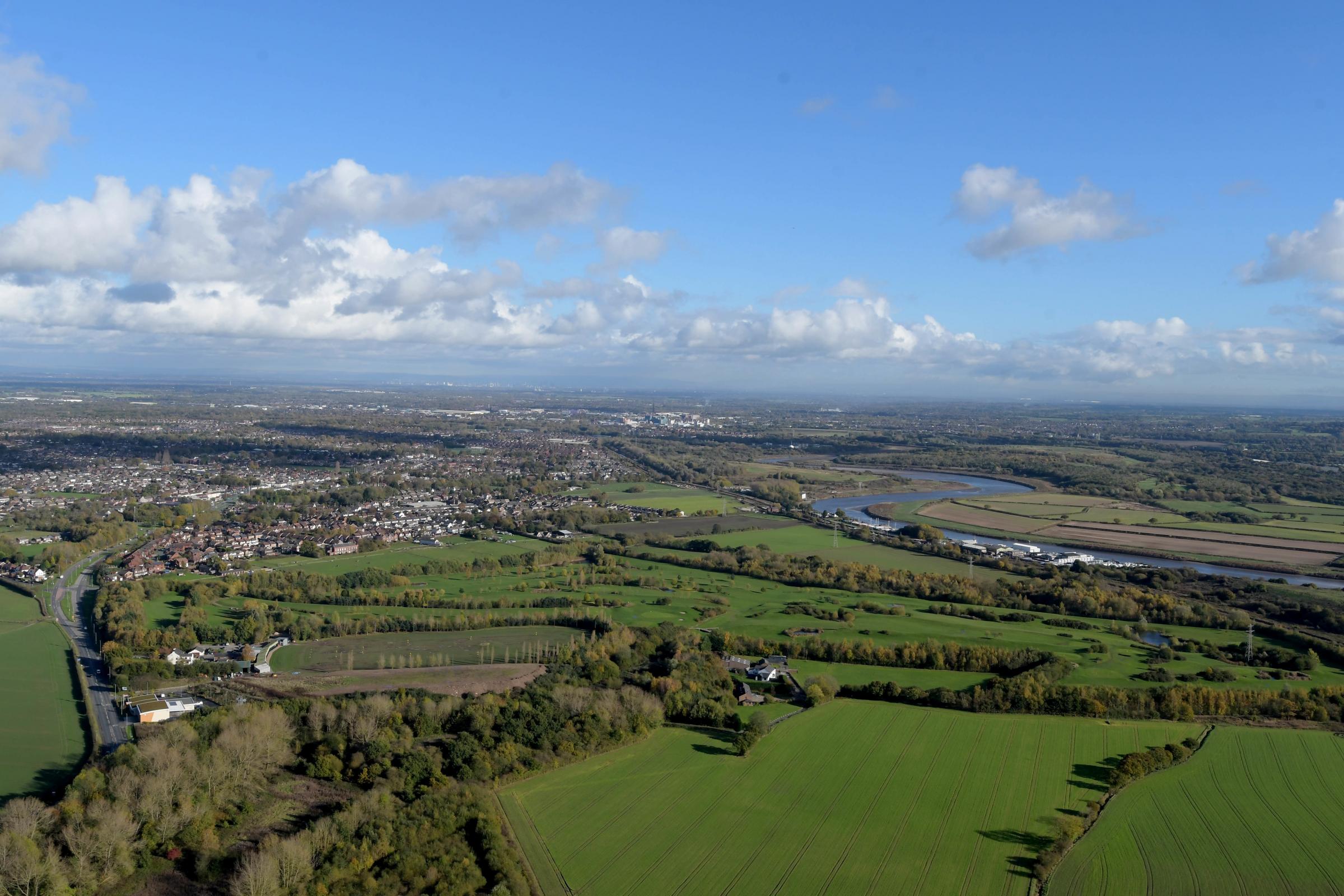 Photos from the top of Fiddlers Ferry show stunning views of Warrington. Pictures: Dave Gillespie