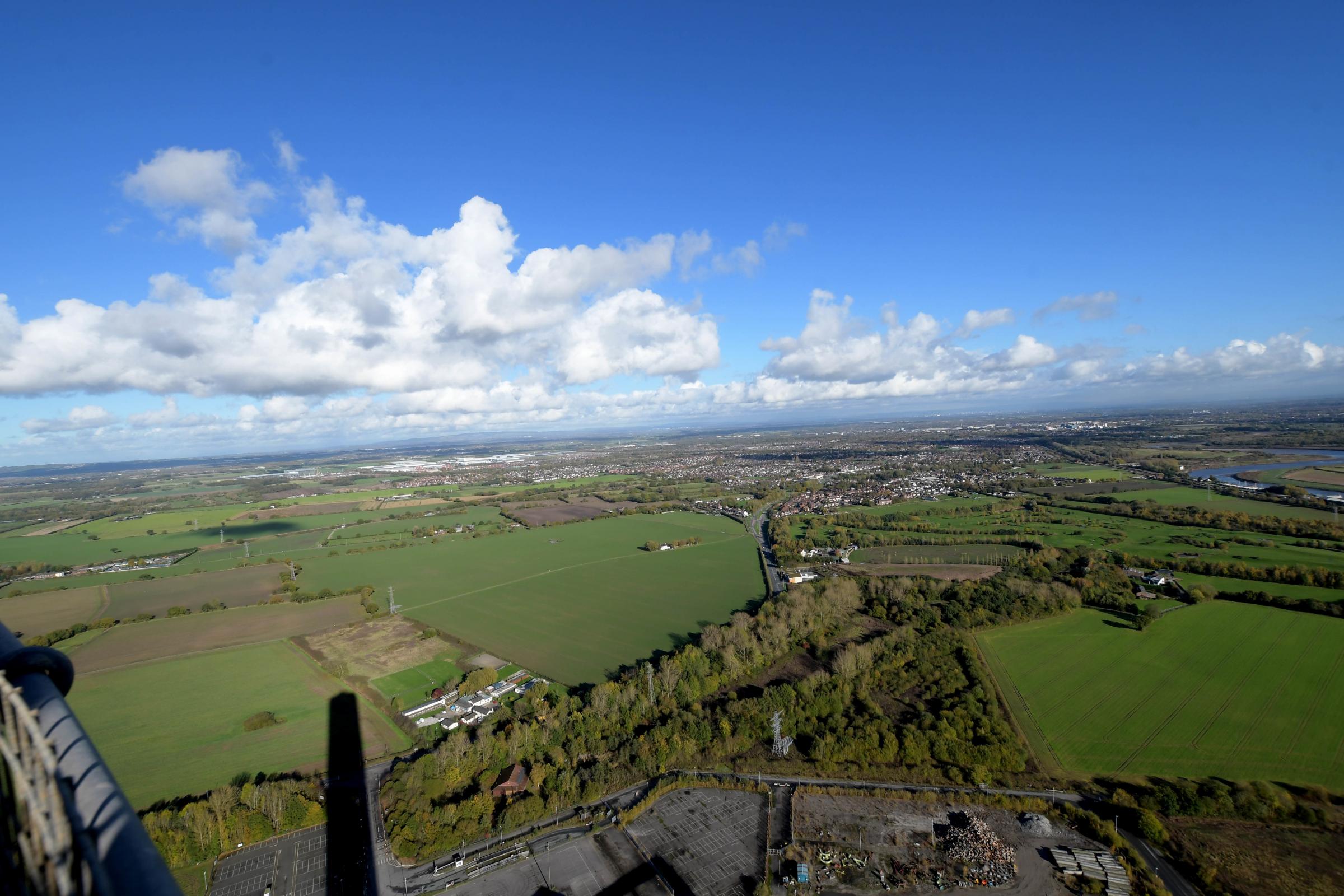 Photos from the top of Fiddlers Ferry show stunning views of Warrington. Pictures: Dave Gillespie