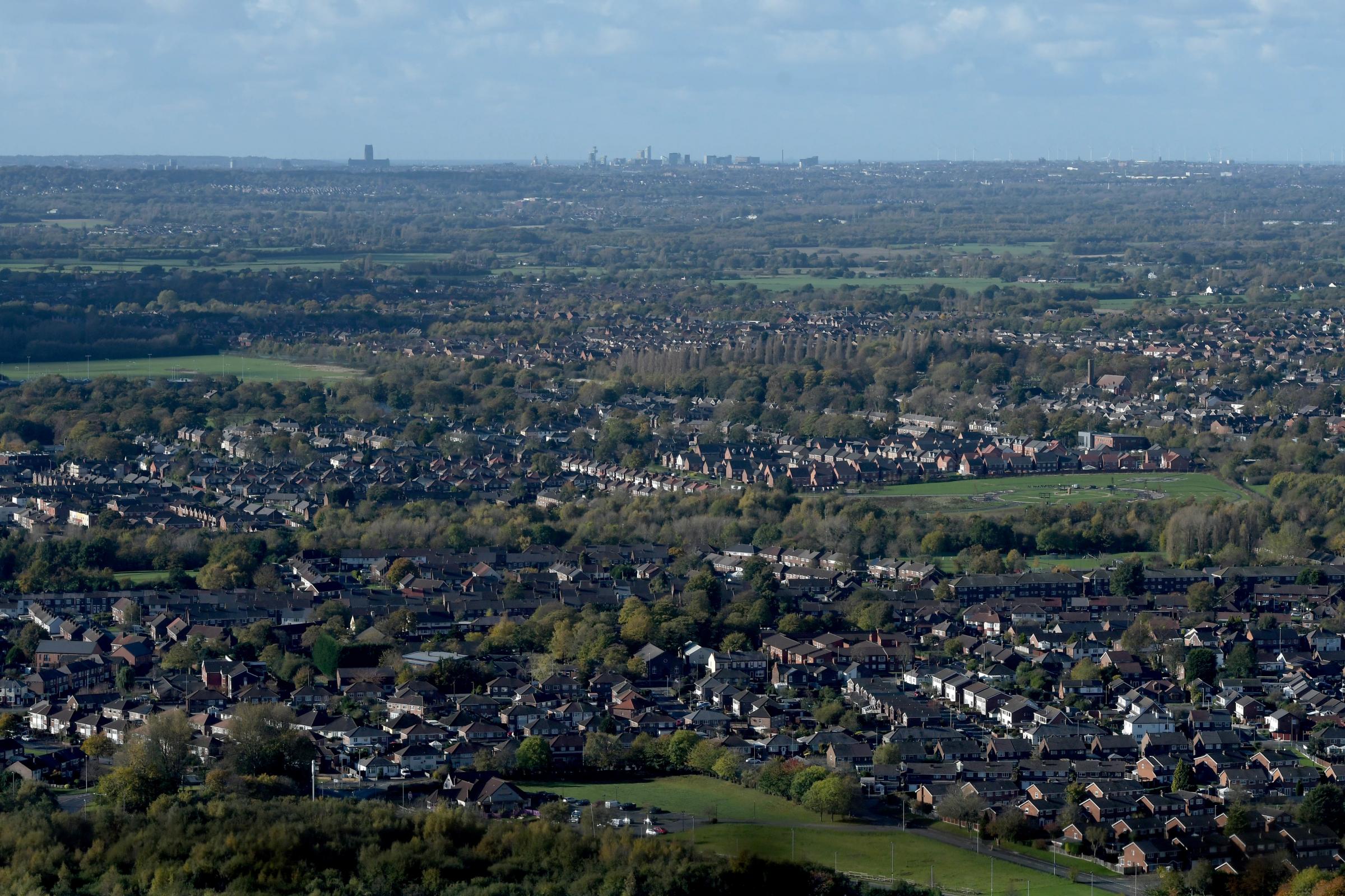 The Liverpool skyline from the top of Fiddlers Ferry power station. Pictures: Dave Gillespie