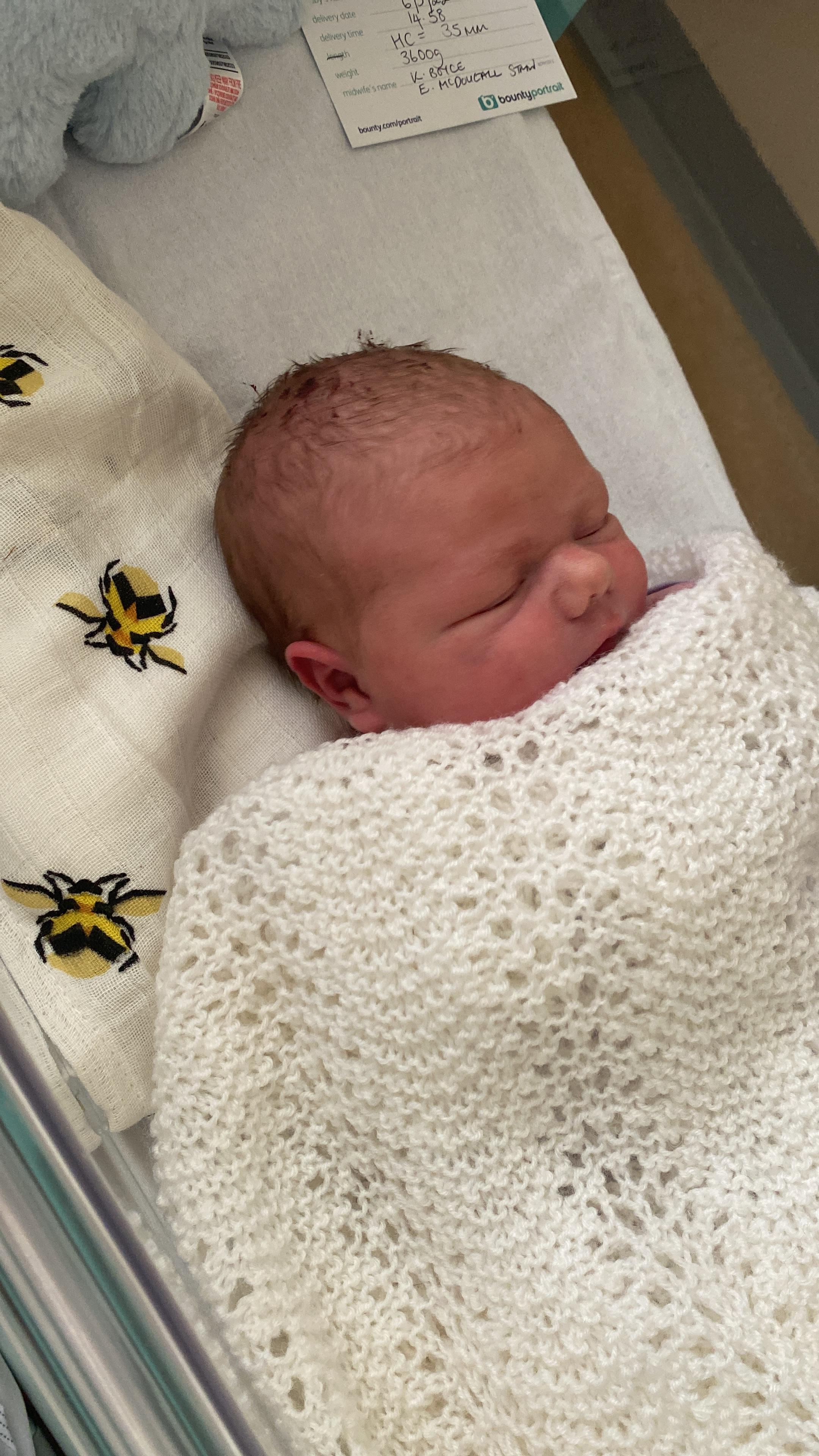 Merryn Woodhouse, from Warrington, born on May 6, weighing 7lb 15oz