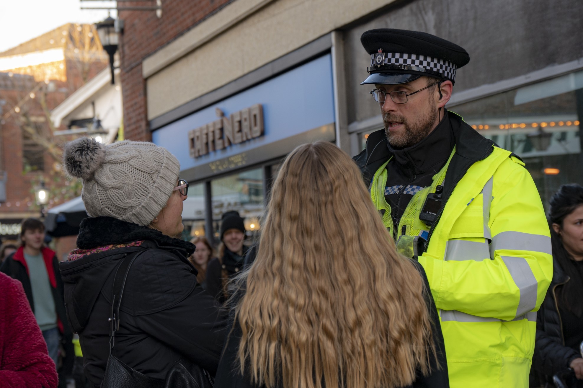 Police on patrol in Warrington town centre as part of Project Servator