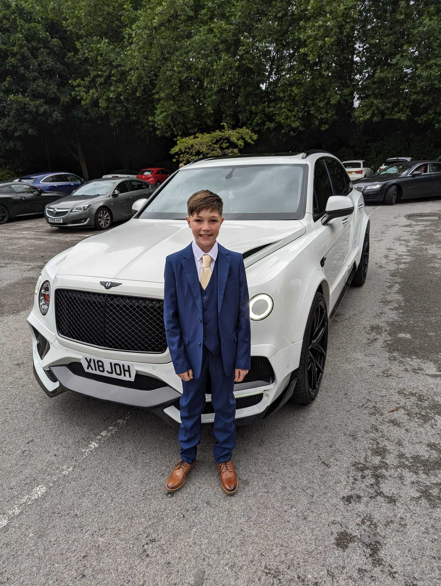 Ellis Cornelia from Padgate Academy arrived in a Bentley