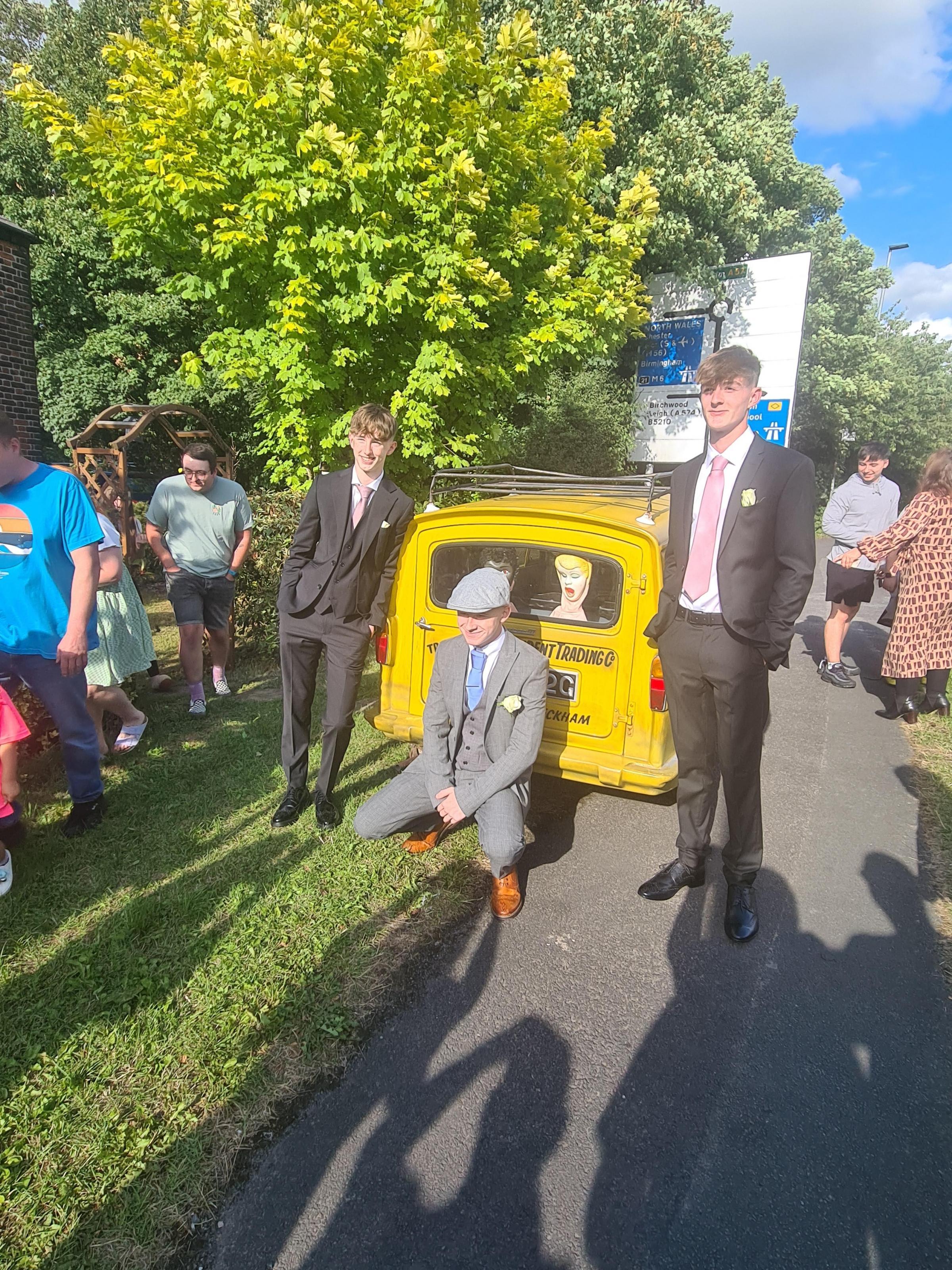 Jacob Wallace, Josh and Declan McDonnell at Kings Academy