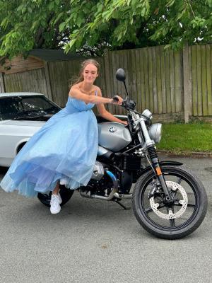 Lottie Yeoman arrived at Great Sankey High Schools prom in a 69 Mustang