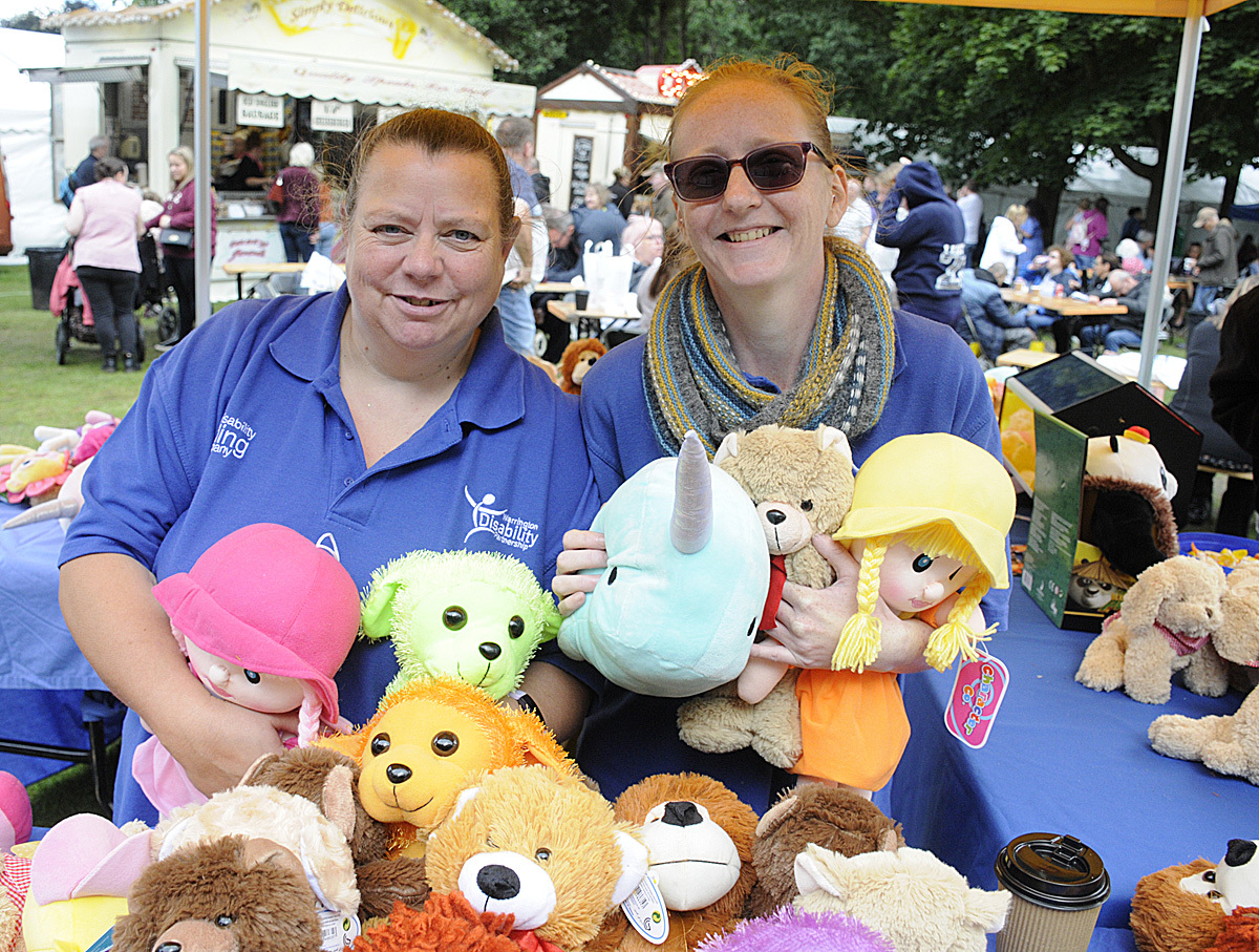 Kay Worral and Debbie Gorvett at the Warrington Disability Partnership stall 