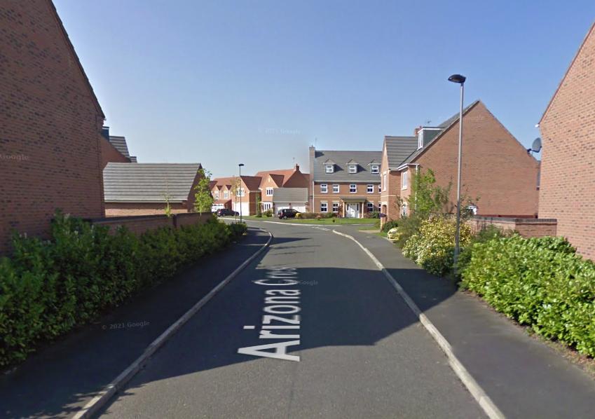 The crash occurred on Arizona Crescent in Chapelford at the end of the pursuit. Picture: Google Maps