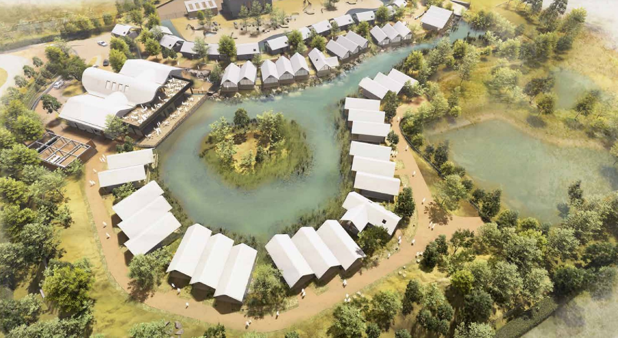 What the proposed overnight lodges will look like at Chester Zoo. Source: Planning document.