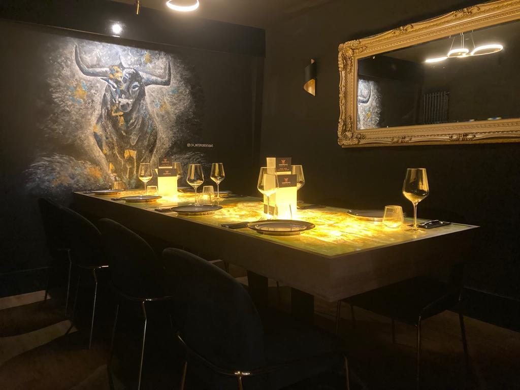 The private dining space that seats eight