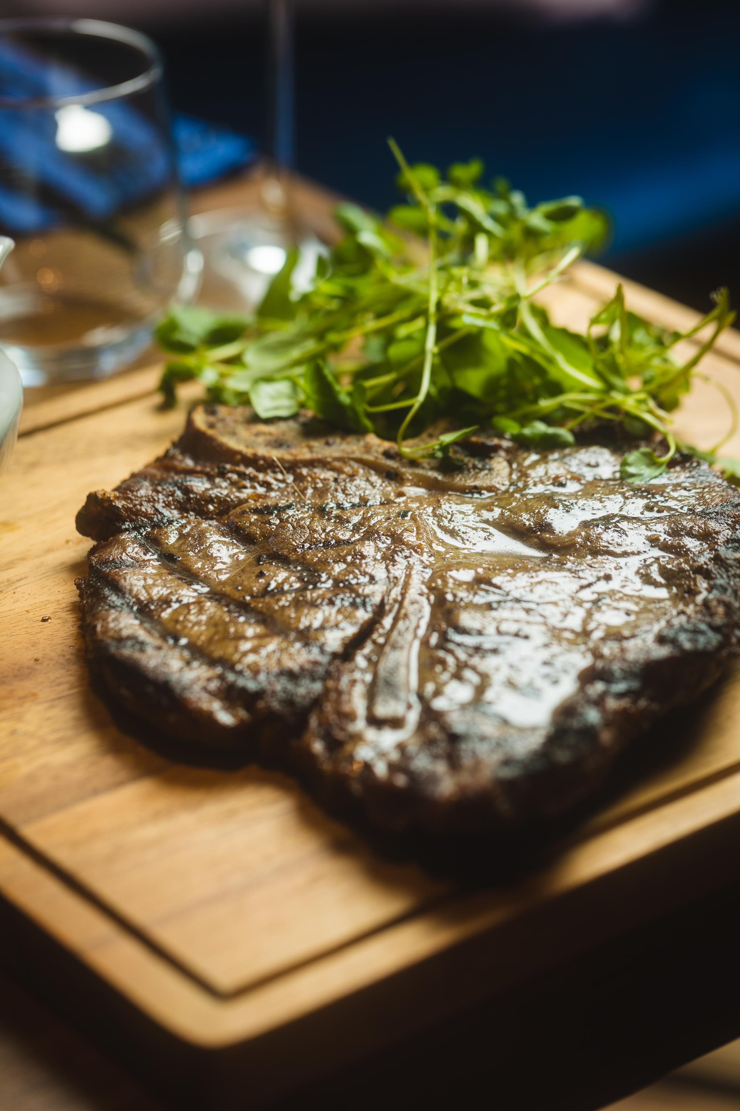 16oz T-bone -the daddy of all steaks, sirloin and fillet separated by the T-bone