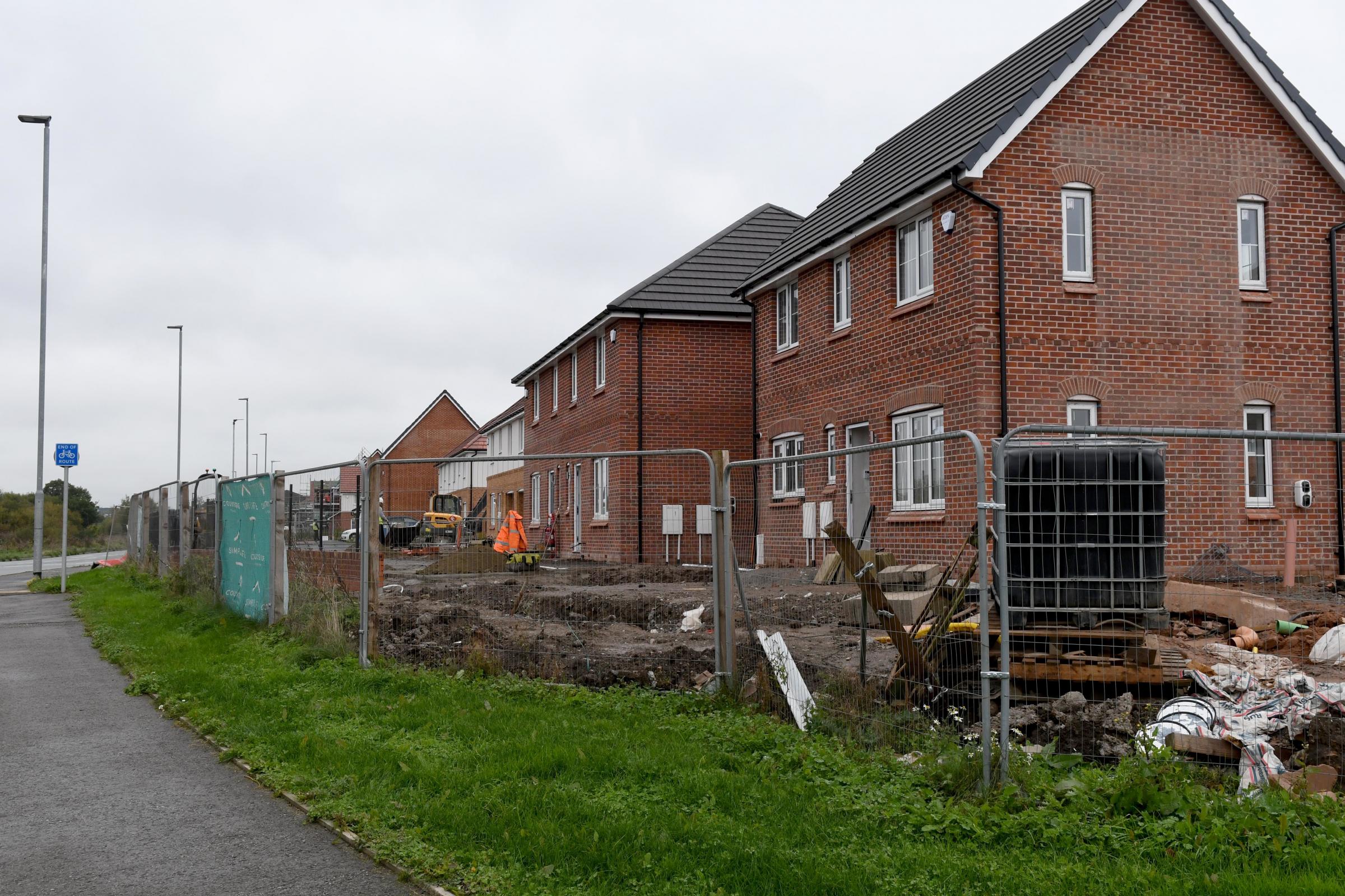 The Rivers Edge housing development near the town centre is well underway