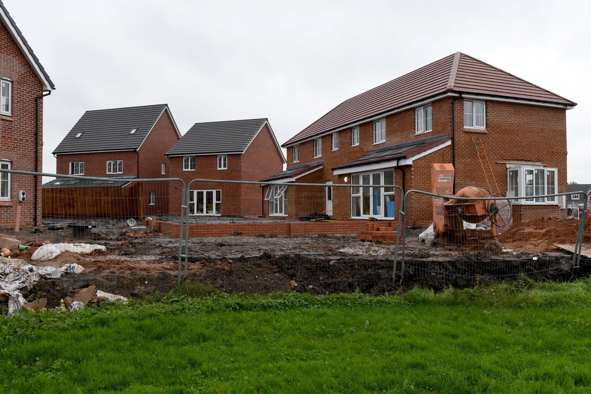 The Rivers Edge housing development near the town centre is well underway