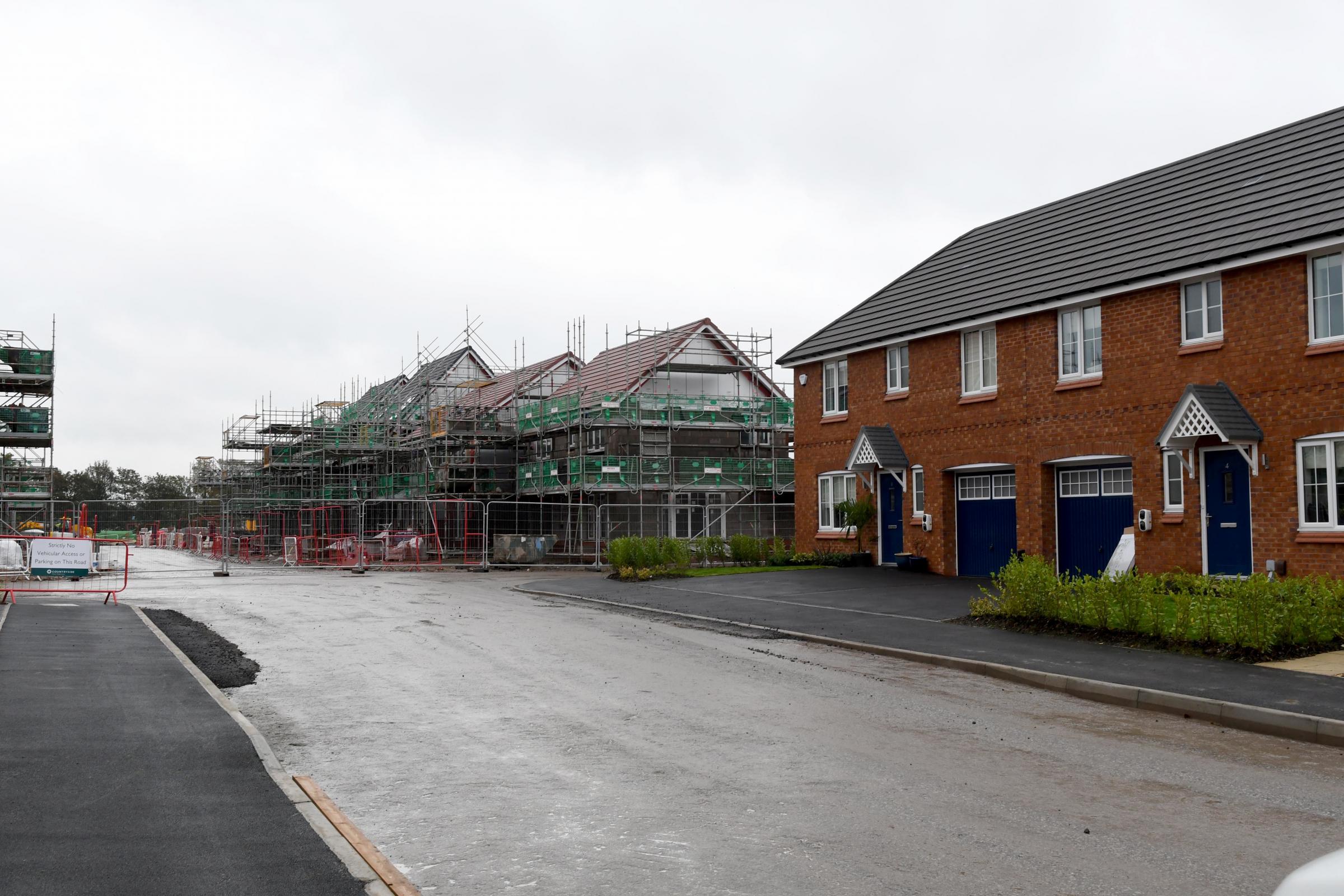 The Rivers Edge housing development near the town centre is well underway