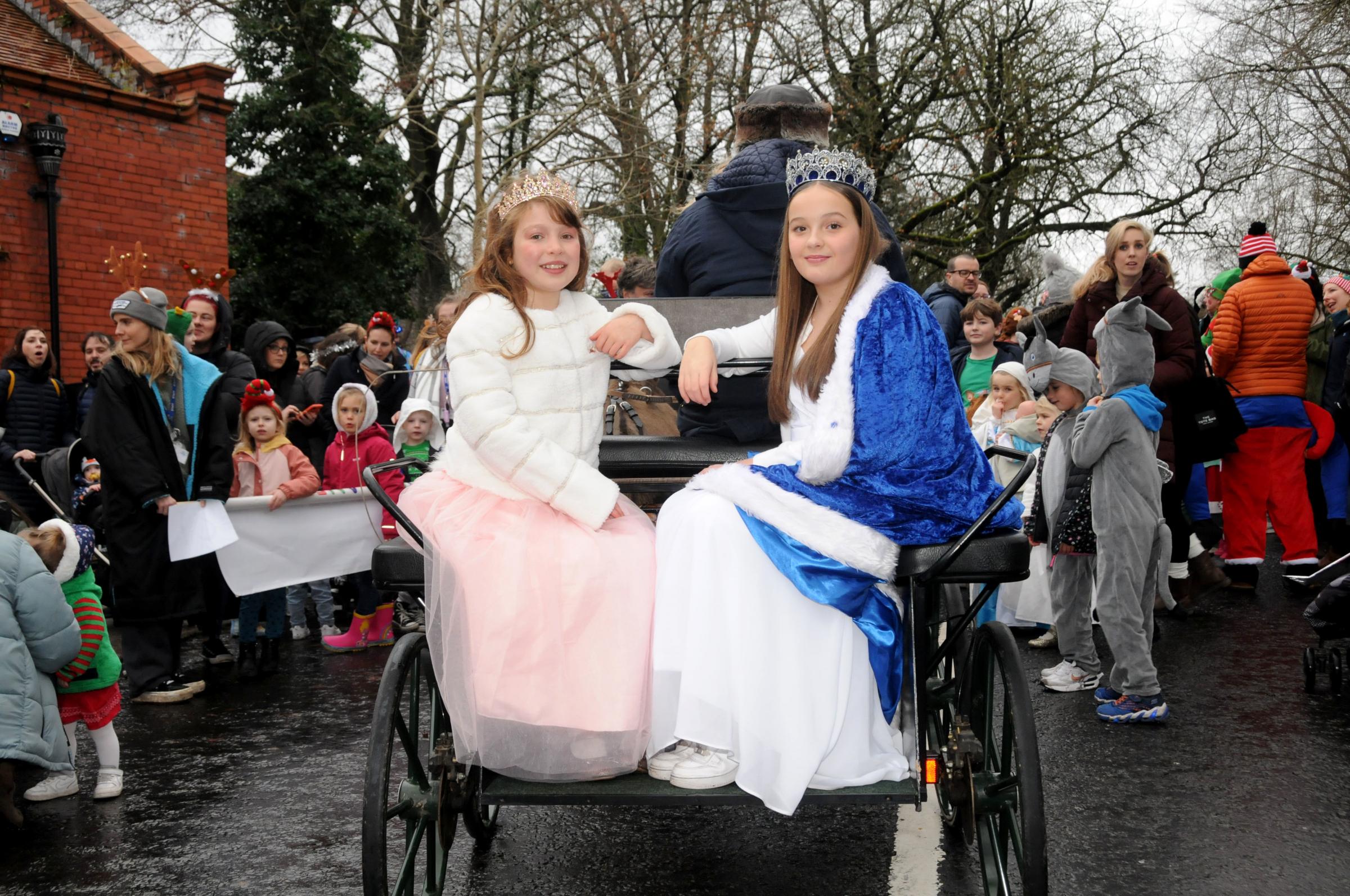 Lymm Dickensian Christmas Festival 2023: Rose queen Iseabal Morrison and may queen Evie Dex