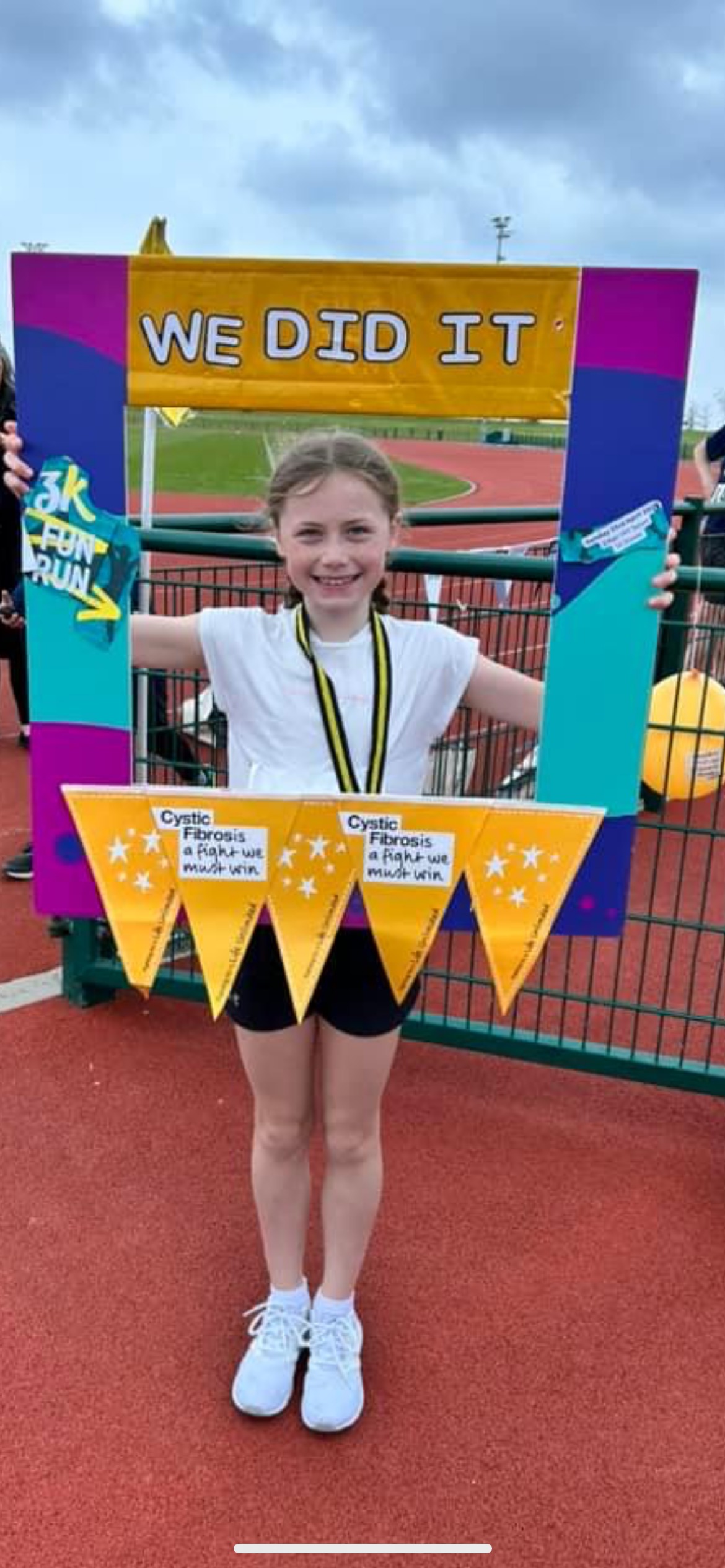 Thea has run the Ormskirk 3km fun run for the past three years