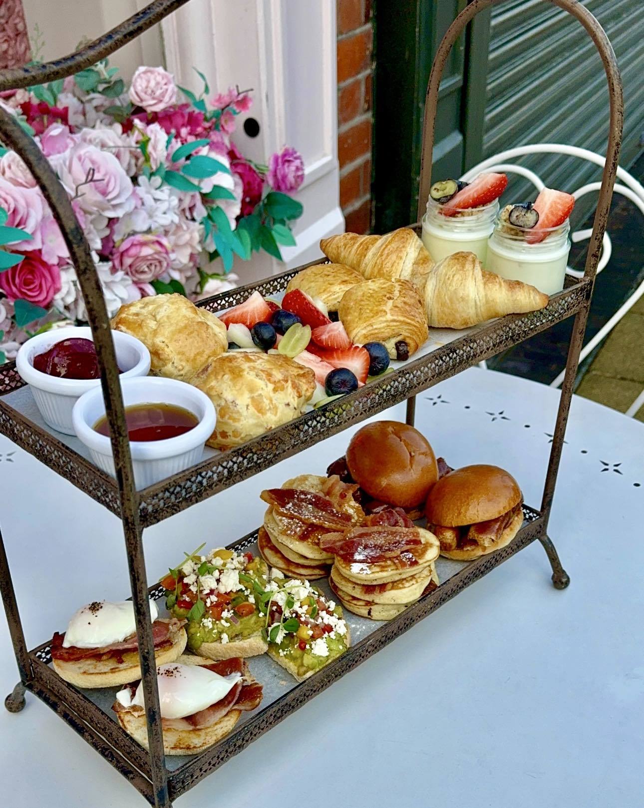 Morning tea treats at White Lace Bakery in Golden Square