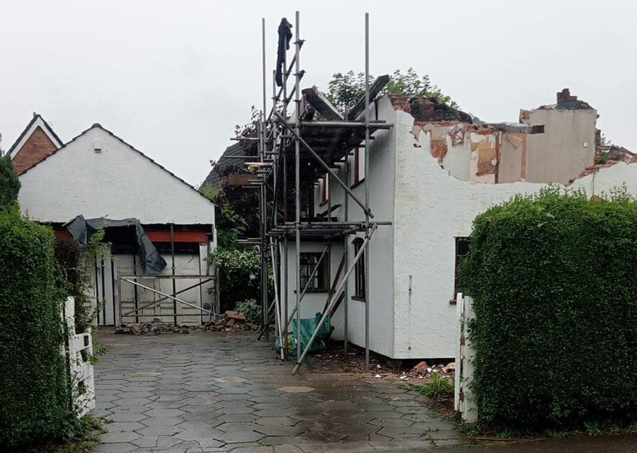 Residents reported work to demolish the property in Culcheth. Pictures: Cllr Cheyvonne Bower