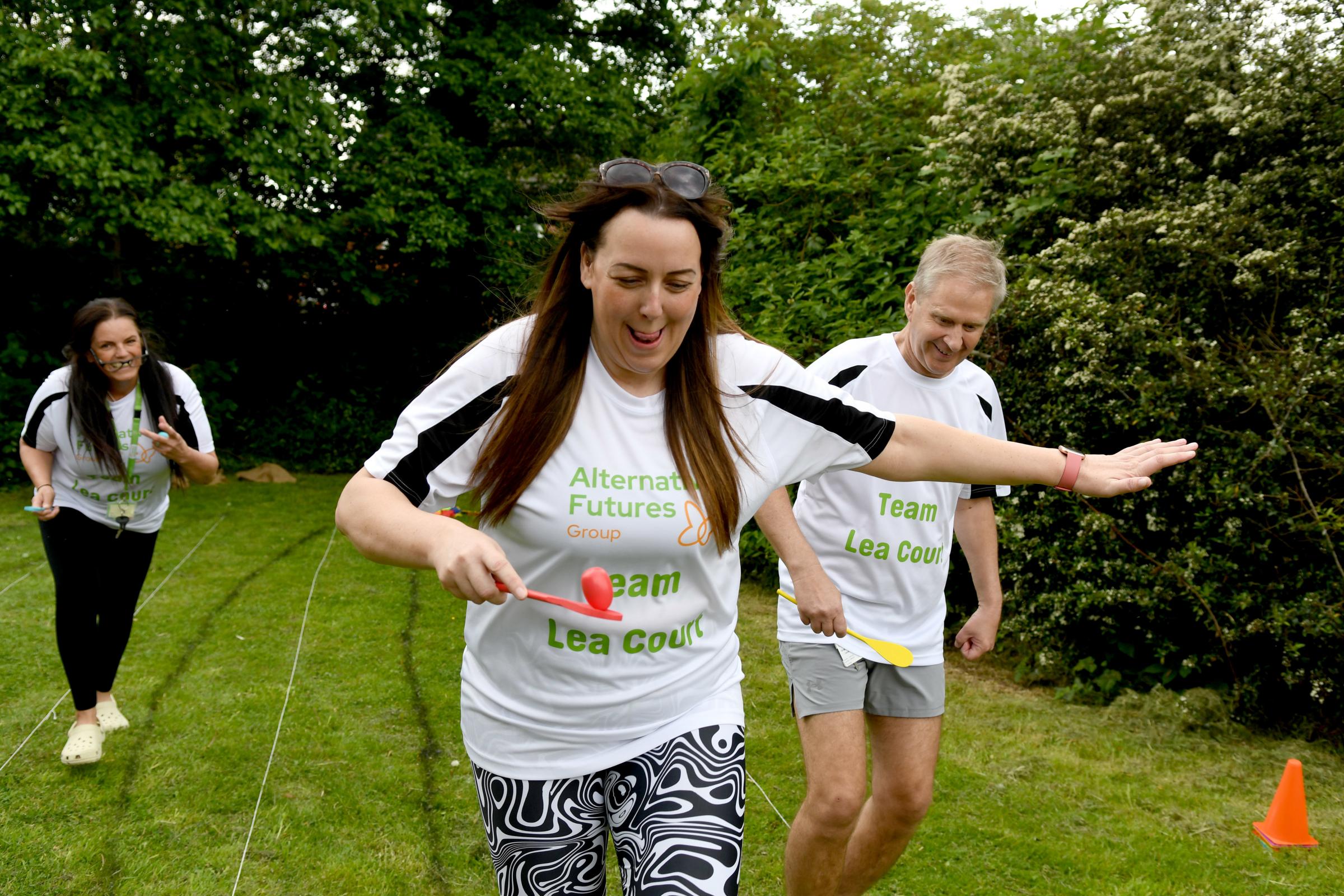 A sports day was held at Lea Court in Dallam