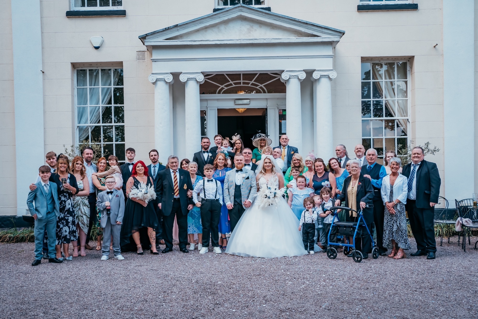 46 guests joined Emma and Rhys on their wedding day with another 20 in the evening