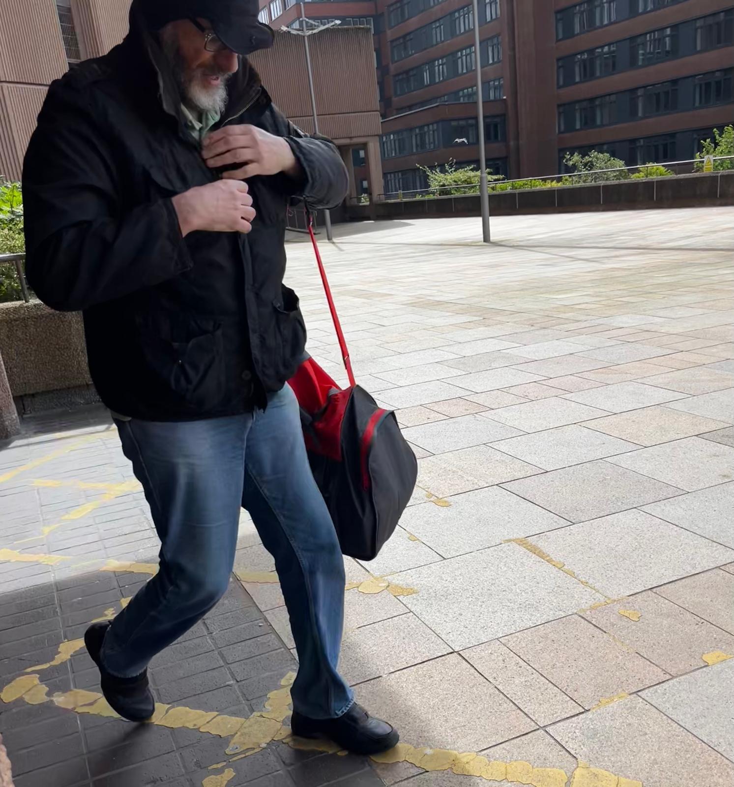 Riccardo Gargiulo leaving Liverpool Crown Court with a suspended sentence