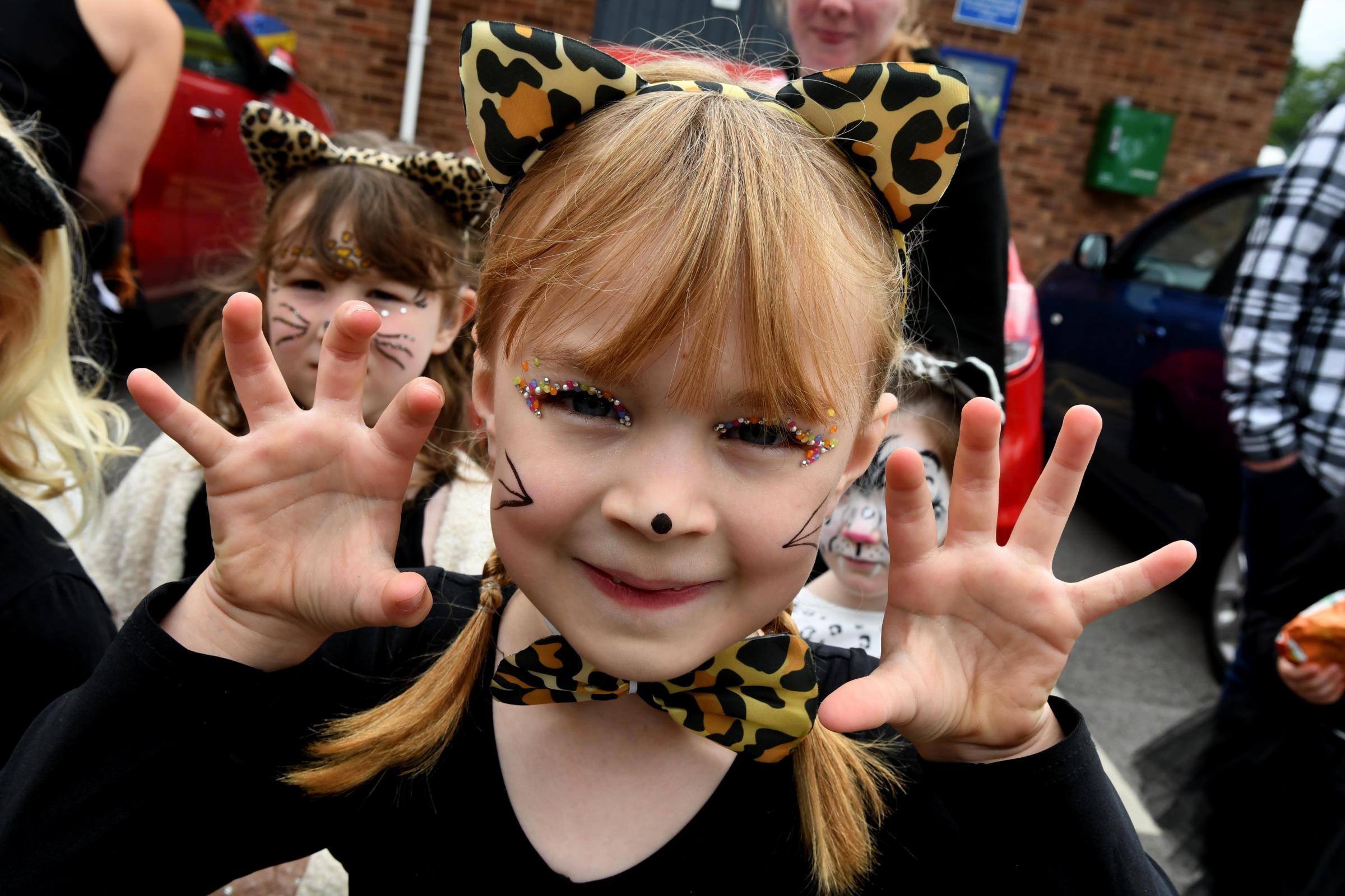 Rosie Ward took part in the procession with 2nd Thelwall Rainbows