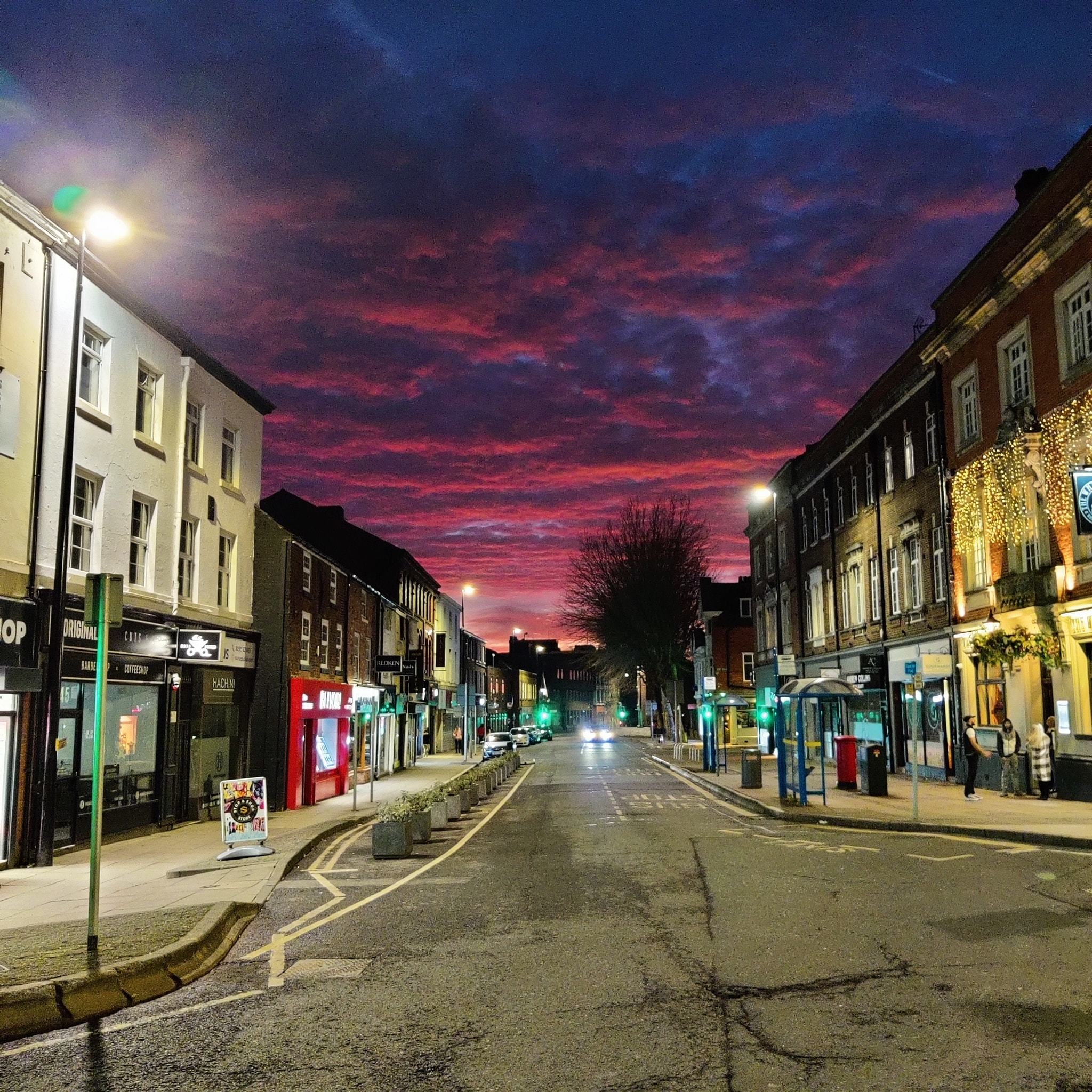 Sunset over Warrington