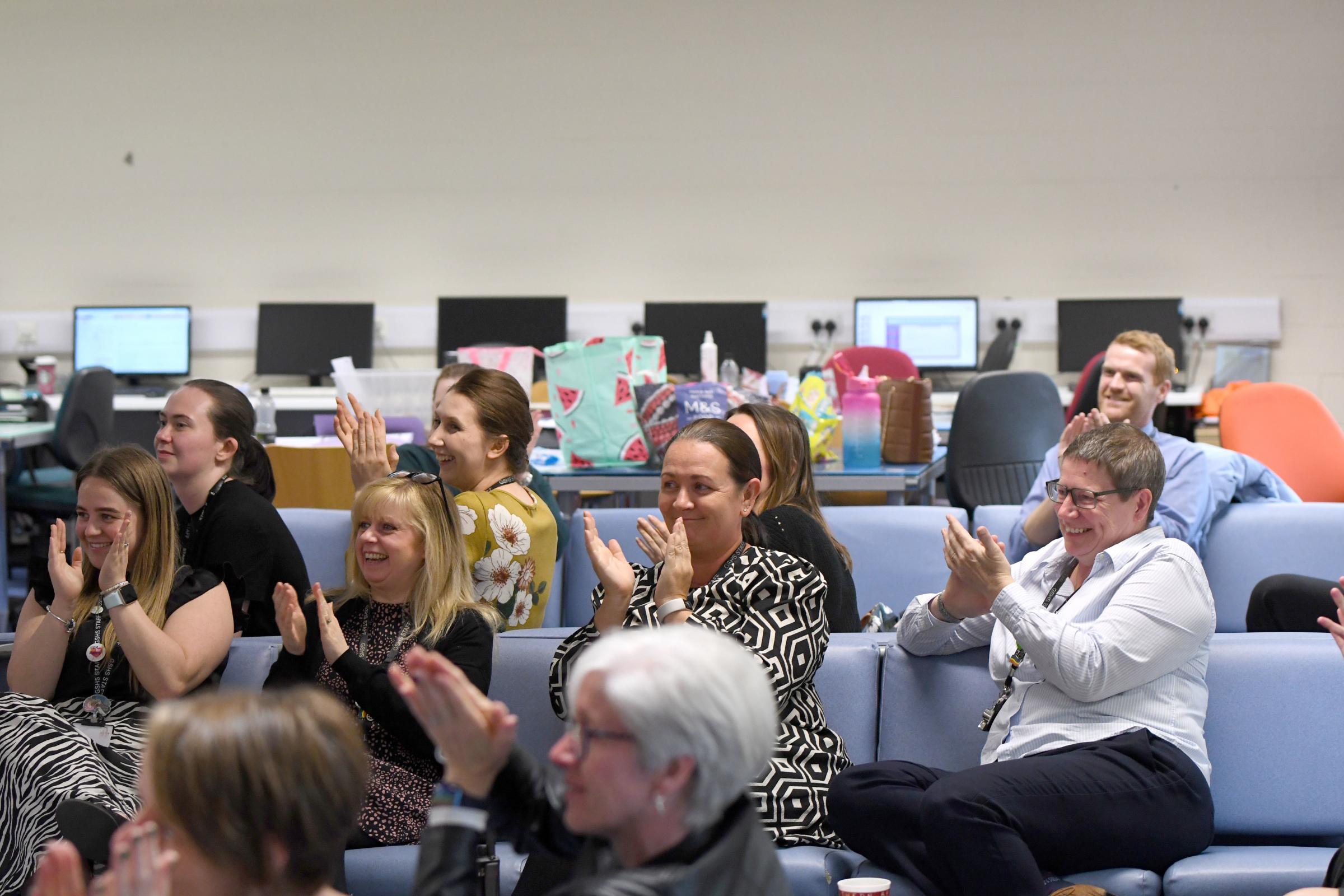 Cheers echoed round the staffroom at Great Sankey High School