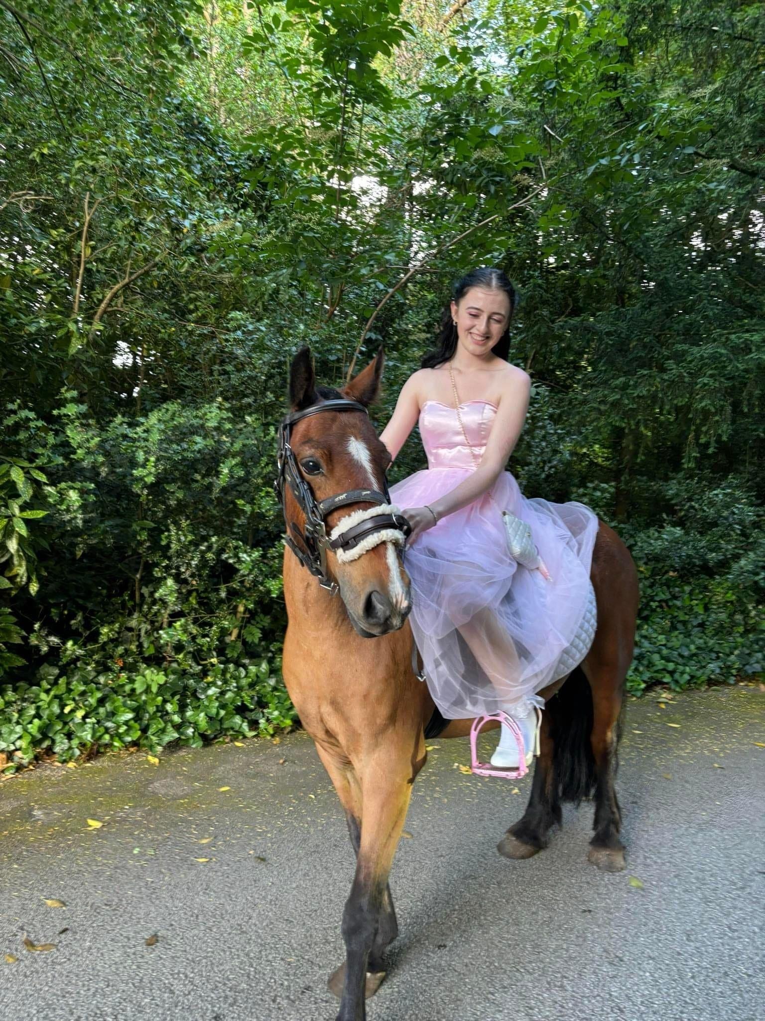 Helena Braddish riding her pony Mr Bean from St Gregorys Catholic High School