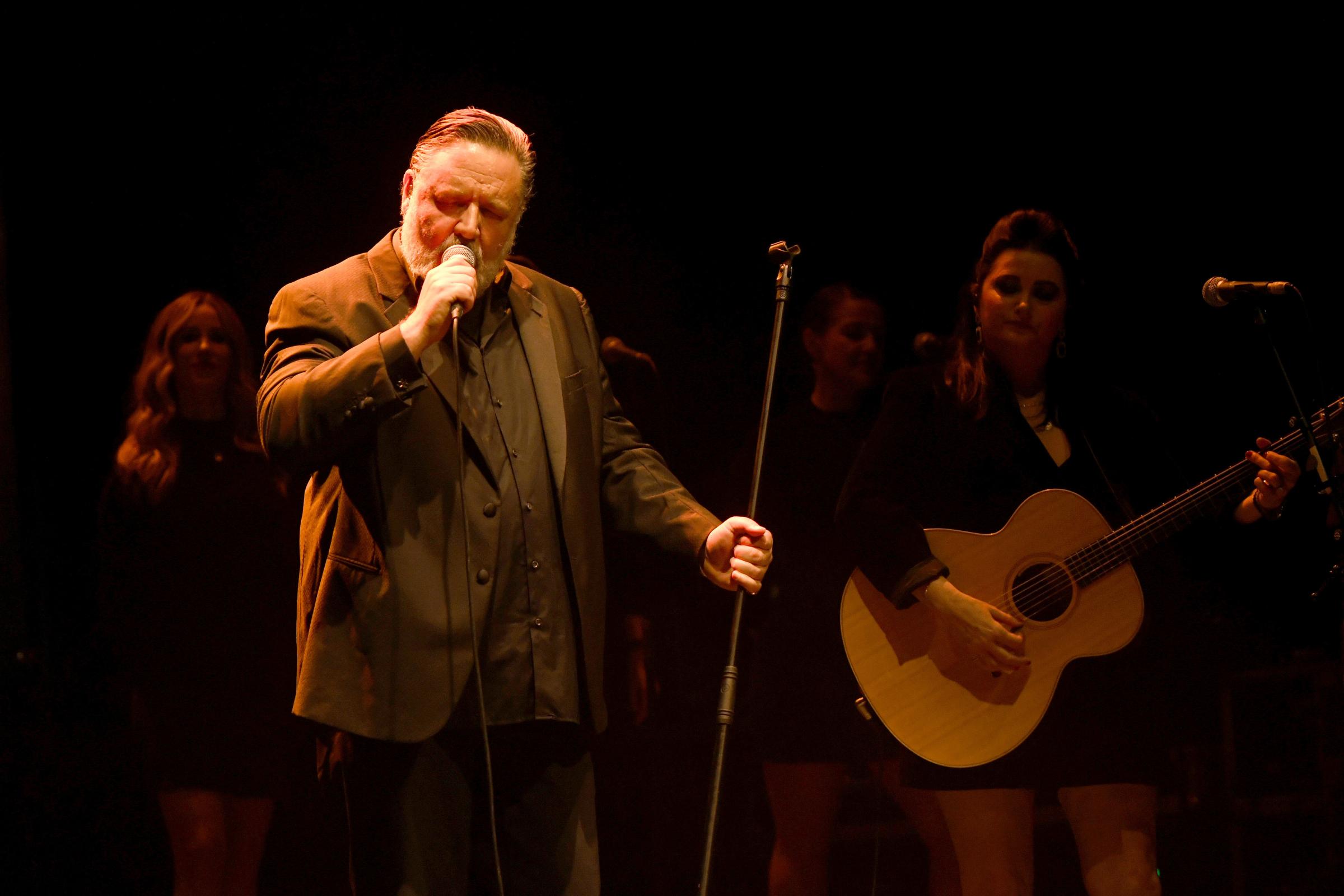 Russell Crowe performing his Indoor Garden Party at Parr Hall in Warrington. Picture: Dave Gillespie