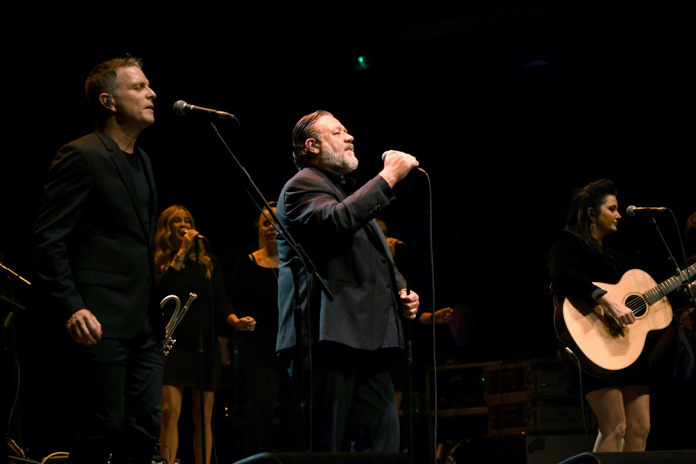 Russell Crowe performing his Indoor Garden Party at Parr Hall in Warrington. Picture: Dave Gillespie