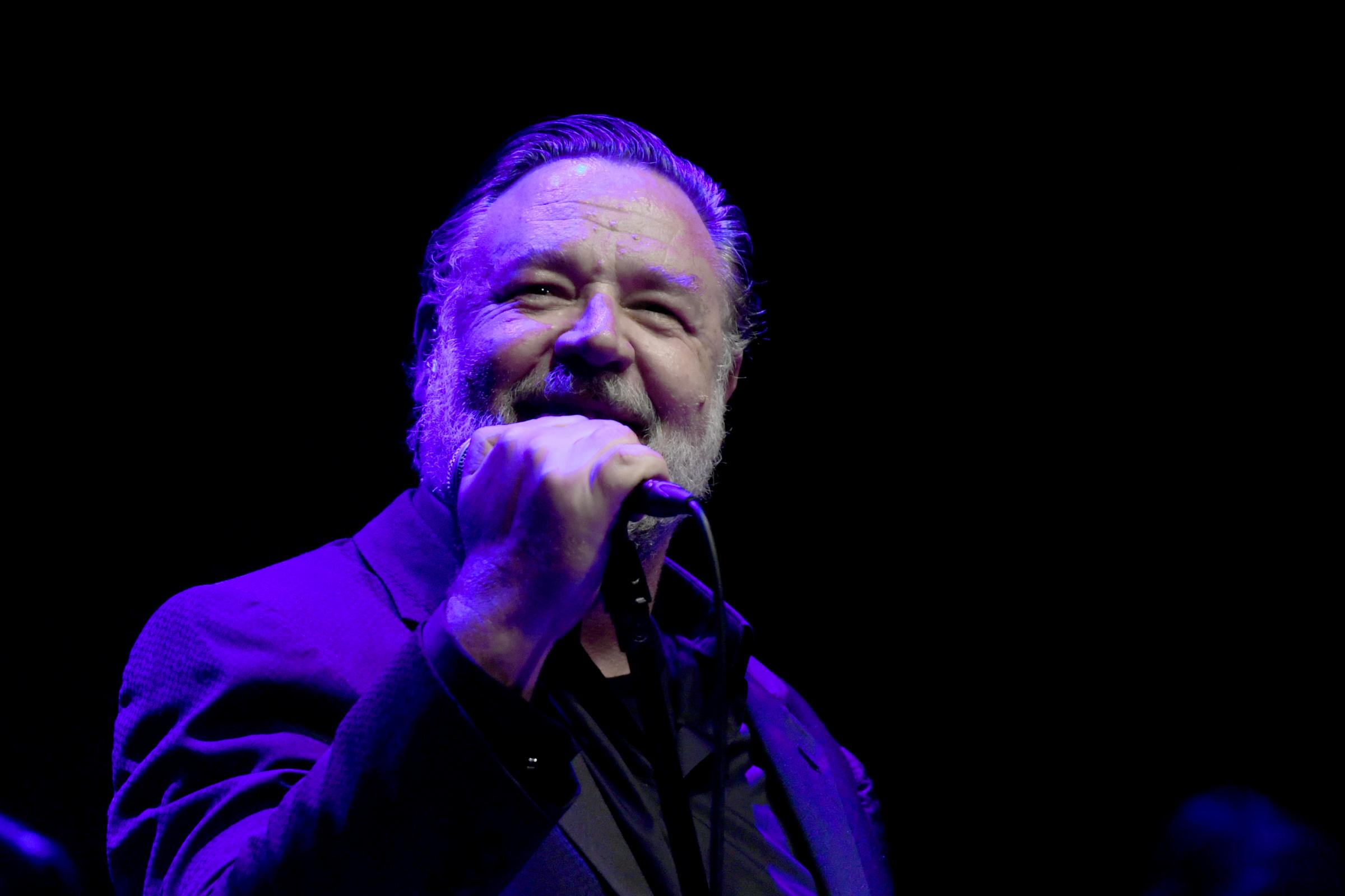 Russell Crowe performing his Indoor Garden Party at Parr Hall in Warrington. Picture: Dave Gillespie