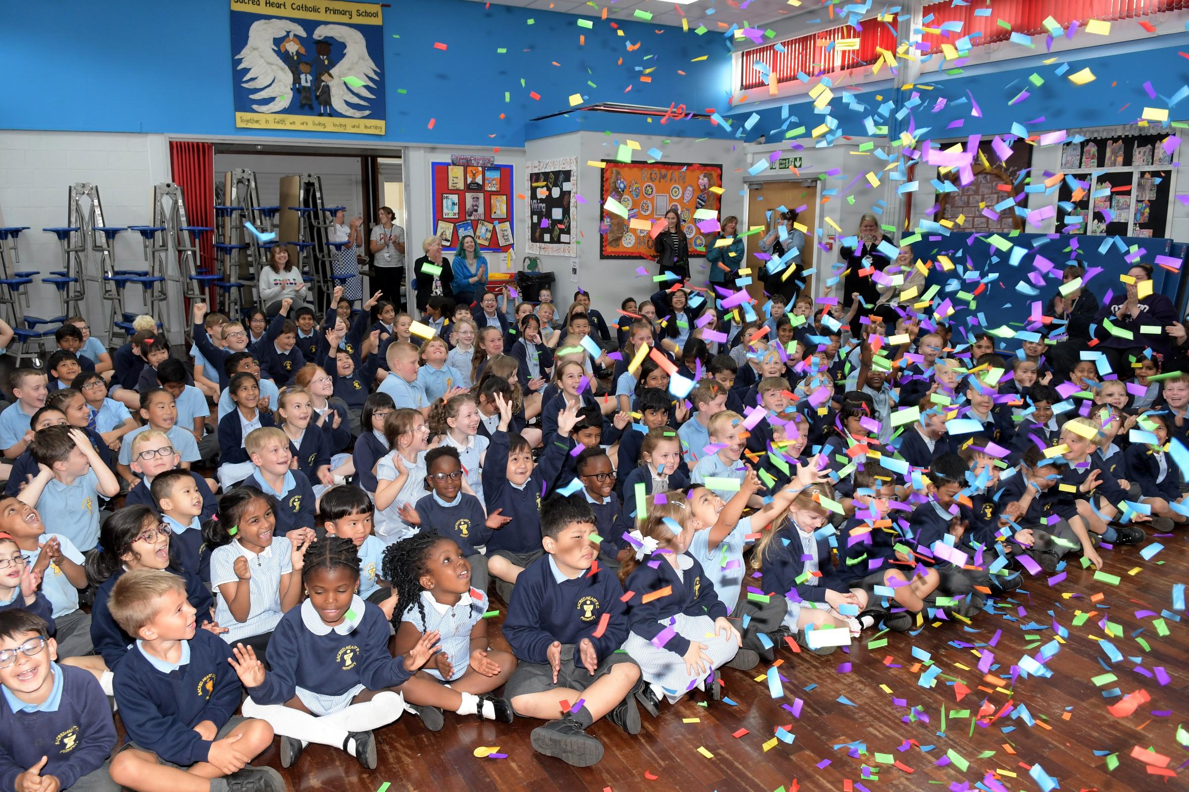 There were celebrations in assembly at Sacred Heart